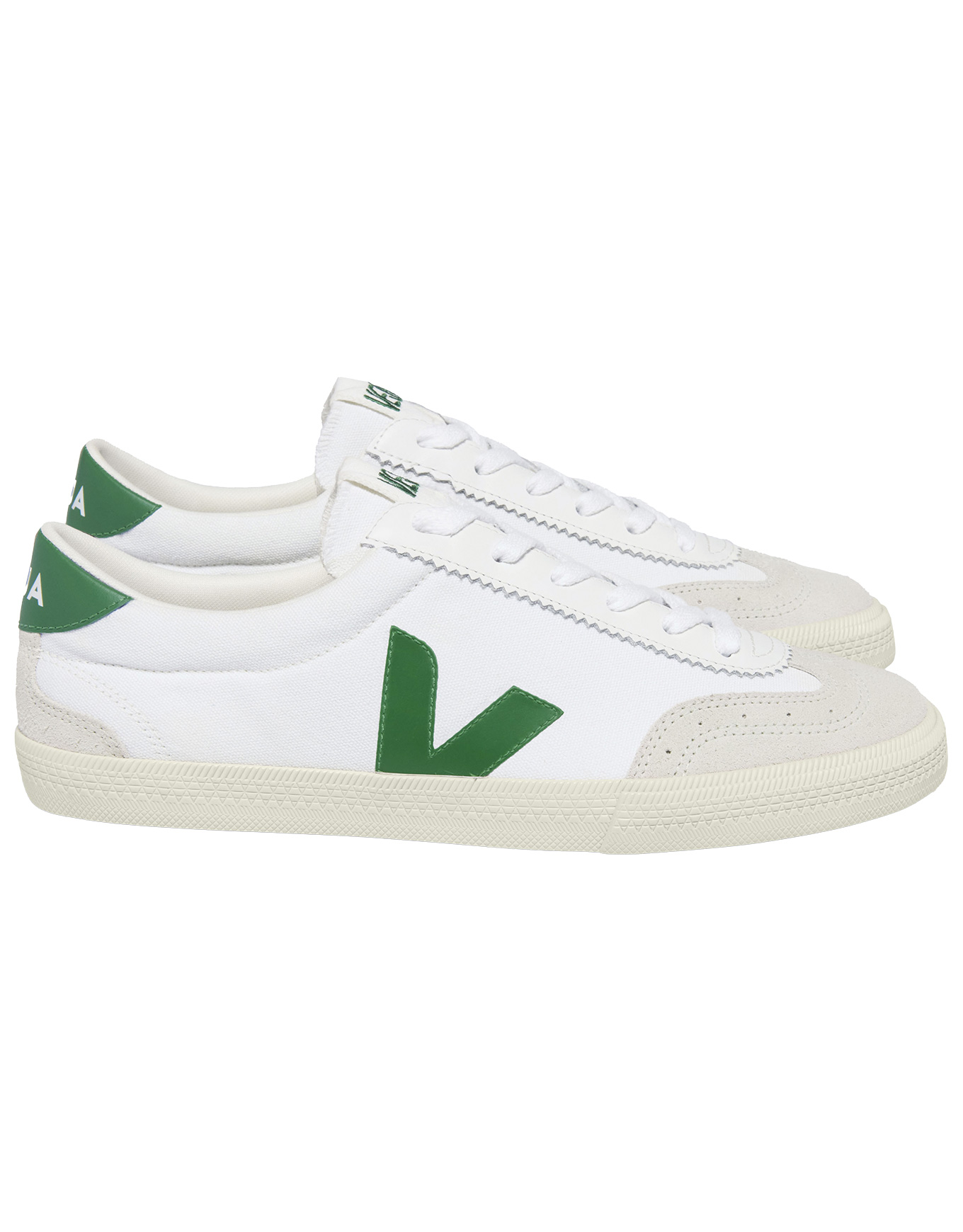 Sneakers rétro en toile de coton - Volley White Emeraude en Coton - Taille 37 - Blanc
