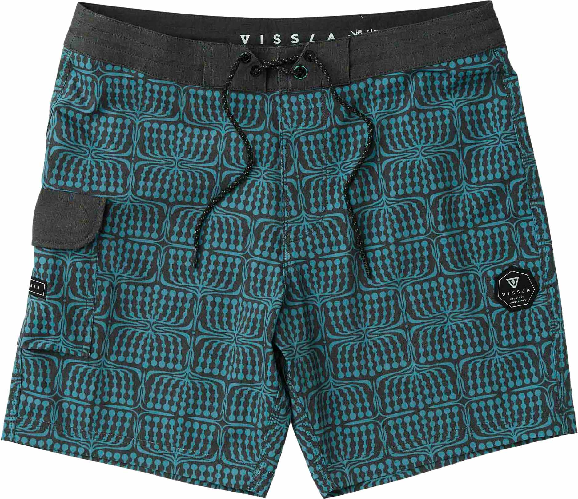Short de bain stretch - Croozer 17.5" Boardshort Phantom en Coton - Taille 32 - Noir