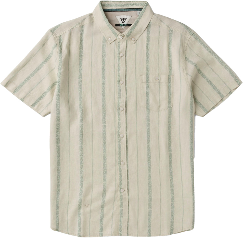Chemise en lin et rayonne - Lost Coast SS Shirt Vintage White - Taille M - Beige