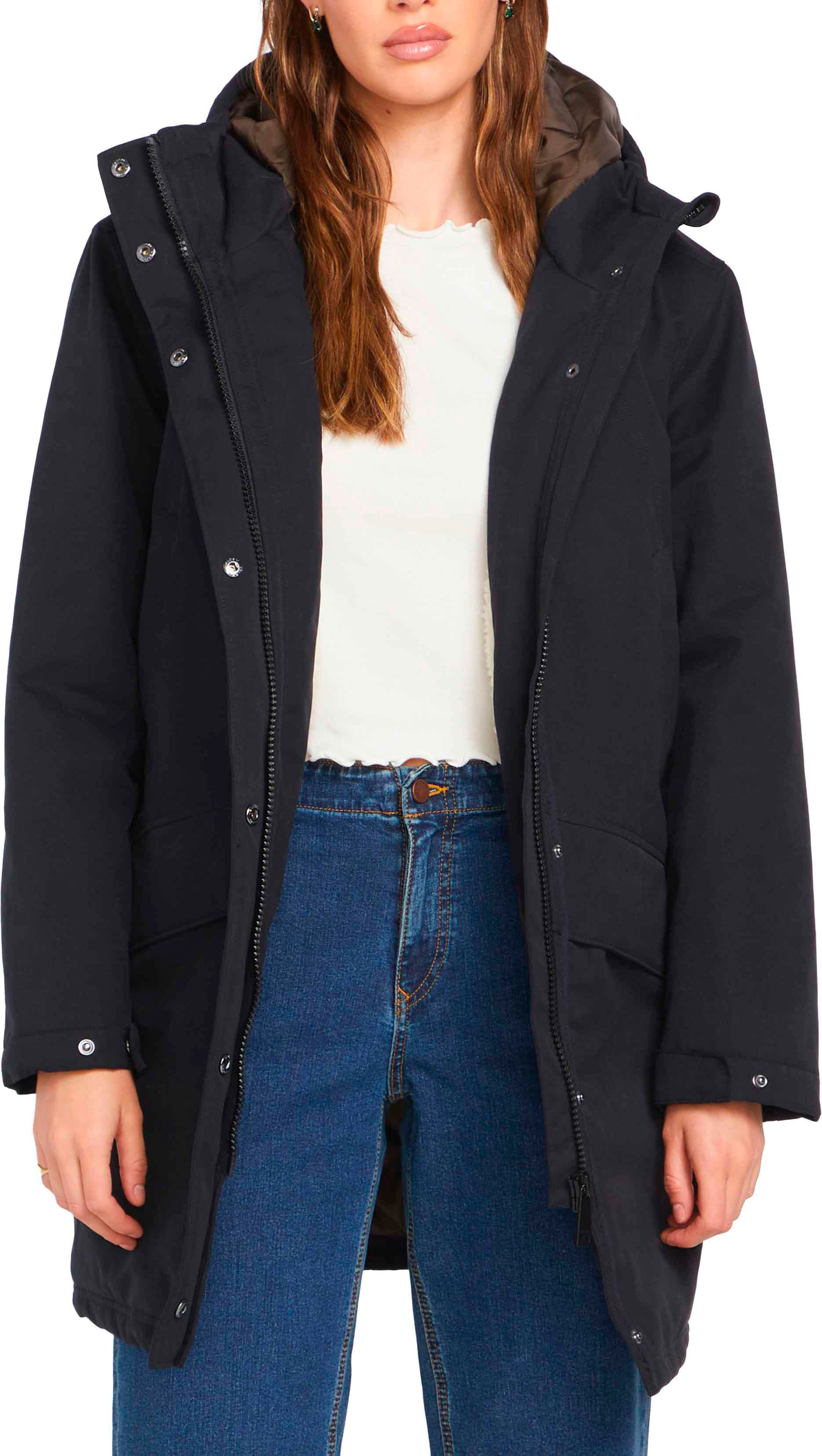 Parka doublée en sherpa - Somestone 10K Parka Black - Taille M - Noir