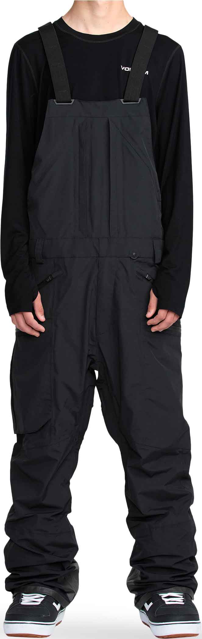 Salopette de snowboard en GORE-TEX ePE - Rain Gore-Tex Bib Overall Black - Taille S - Noir