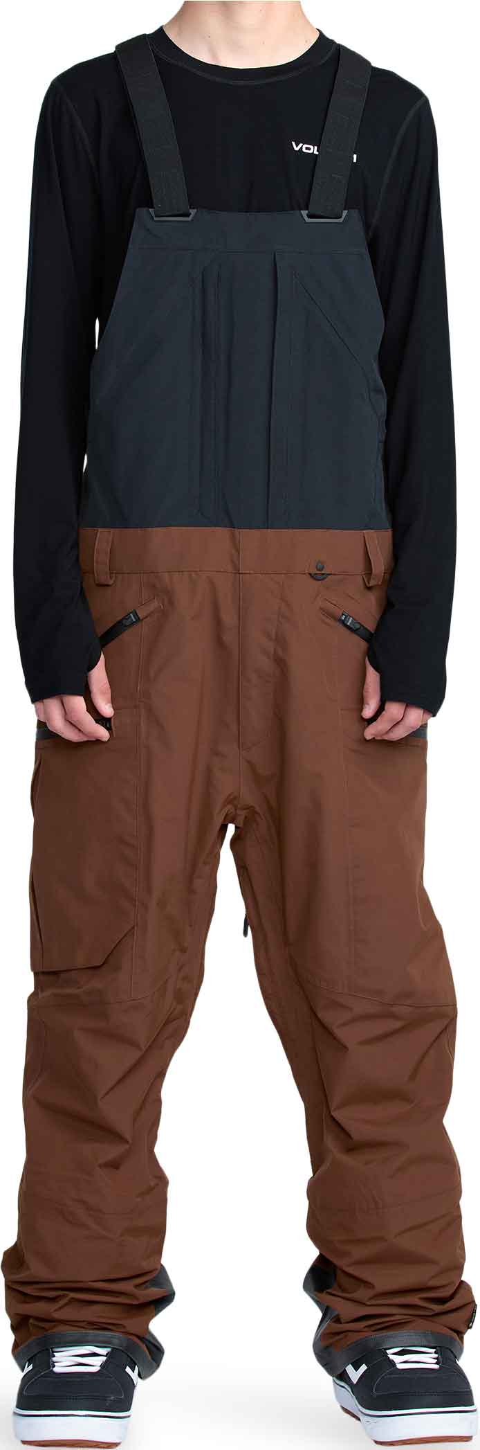 Snowboard Latzhose aus GORE-TEX ePE Rain Gore-Tex Bib Overall Brown für Herren Größe M Braun