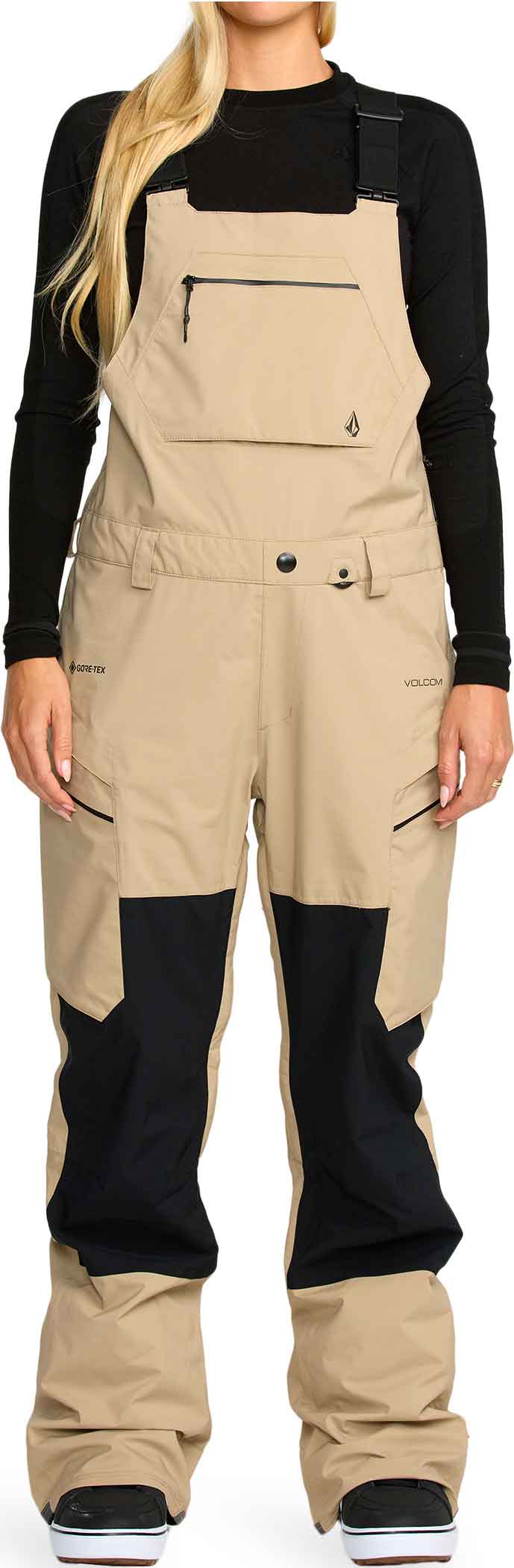 Salopette de snow imperméable et respirant en GORE-TEX ePE- - Ash Stretch Gore-Tex Bib Overall W Oatmeal - Taille S - Beige