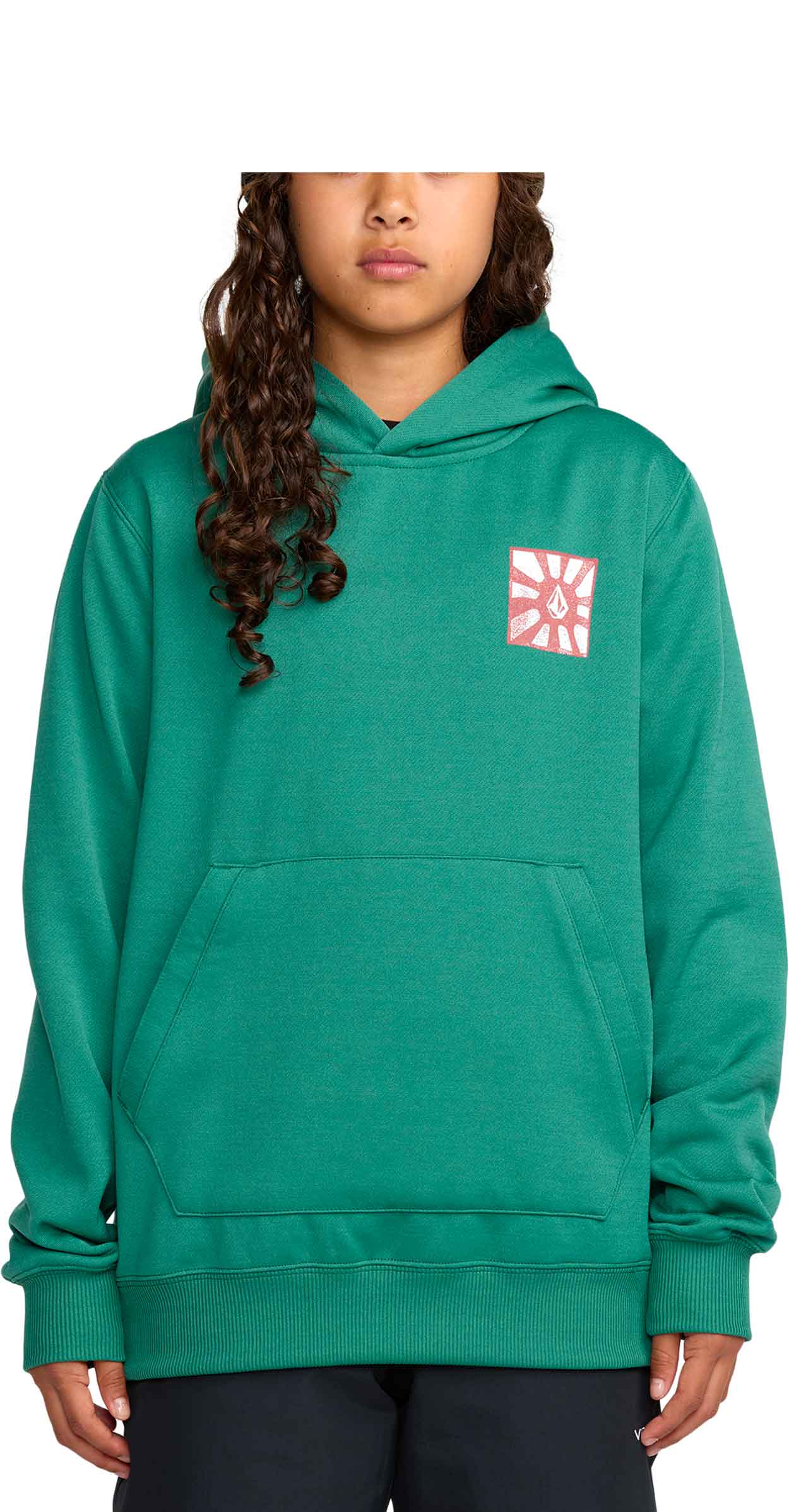 Sweatshirt mit Kapuze Hydro Fleece Hoodie Spruce Green Kindergröße XL Grün
