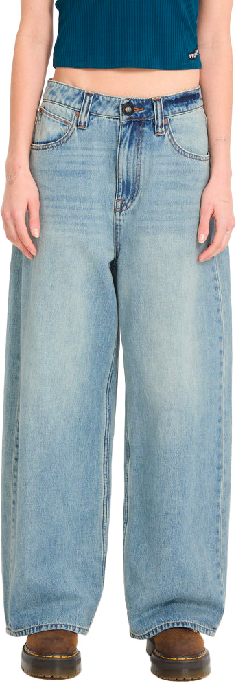 Jean large en coton - Beeggy Denim Pants Dusty Blue Wash en Coton - Taille 27 US - Bleu