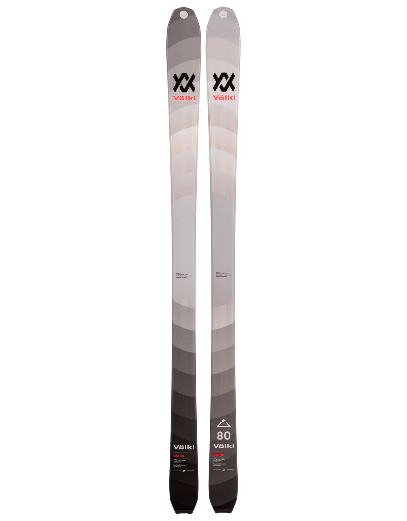 Tourenski Rise 80 2026 Größe 163 cm Grau