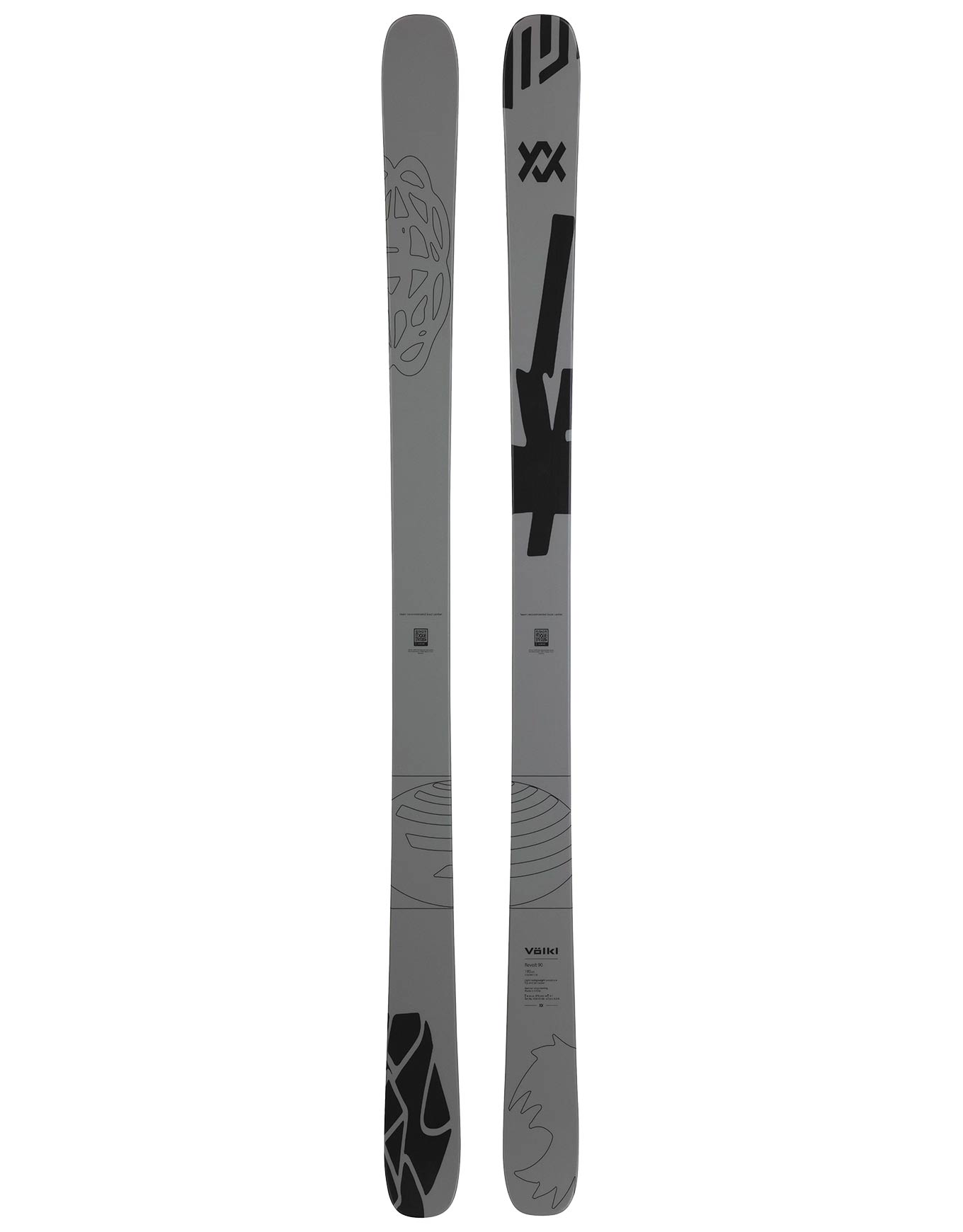 Volkl - Skis freestyle - Revolt 90 2026 en Bois - Taille 180 cm - Gris