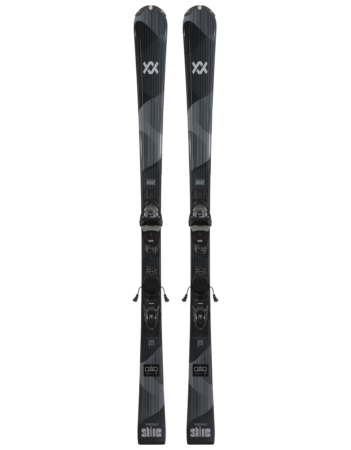 Ski Set inkl. Bdg. Pistenski Shine 72 + Vmot 10 W 2026 für Damen Größe 137 cm Grau