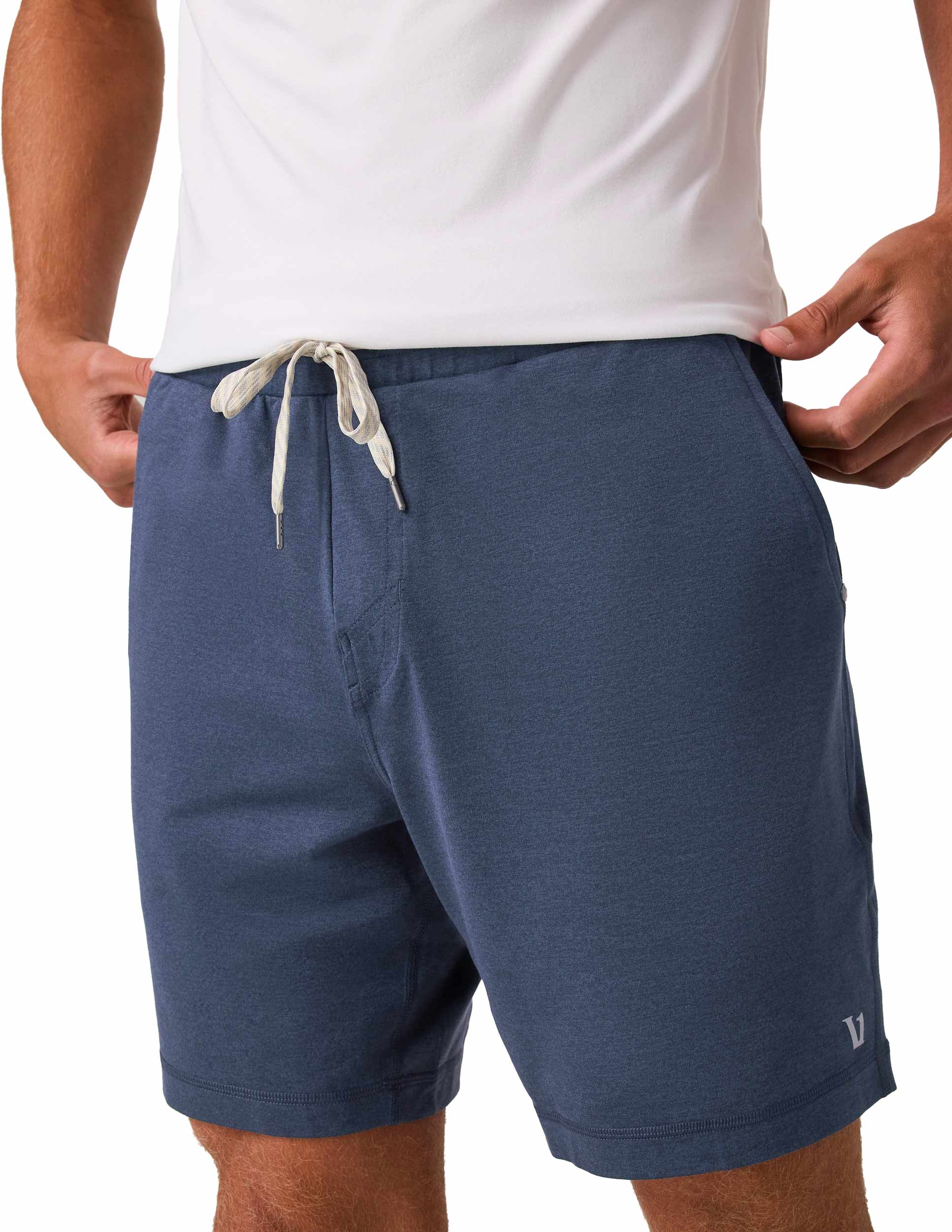 Short stretch évacuant l'humidité - Ponto Performance Short 7" M Azure Heather - Taille L - Bleu