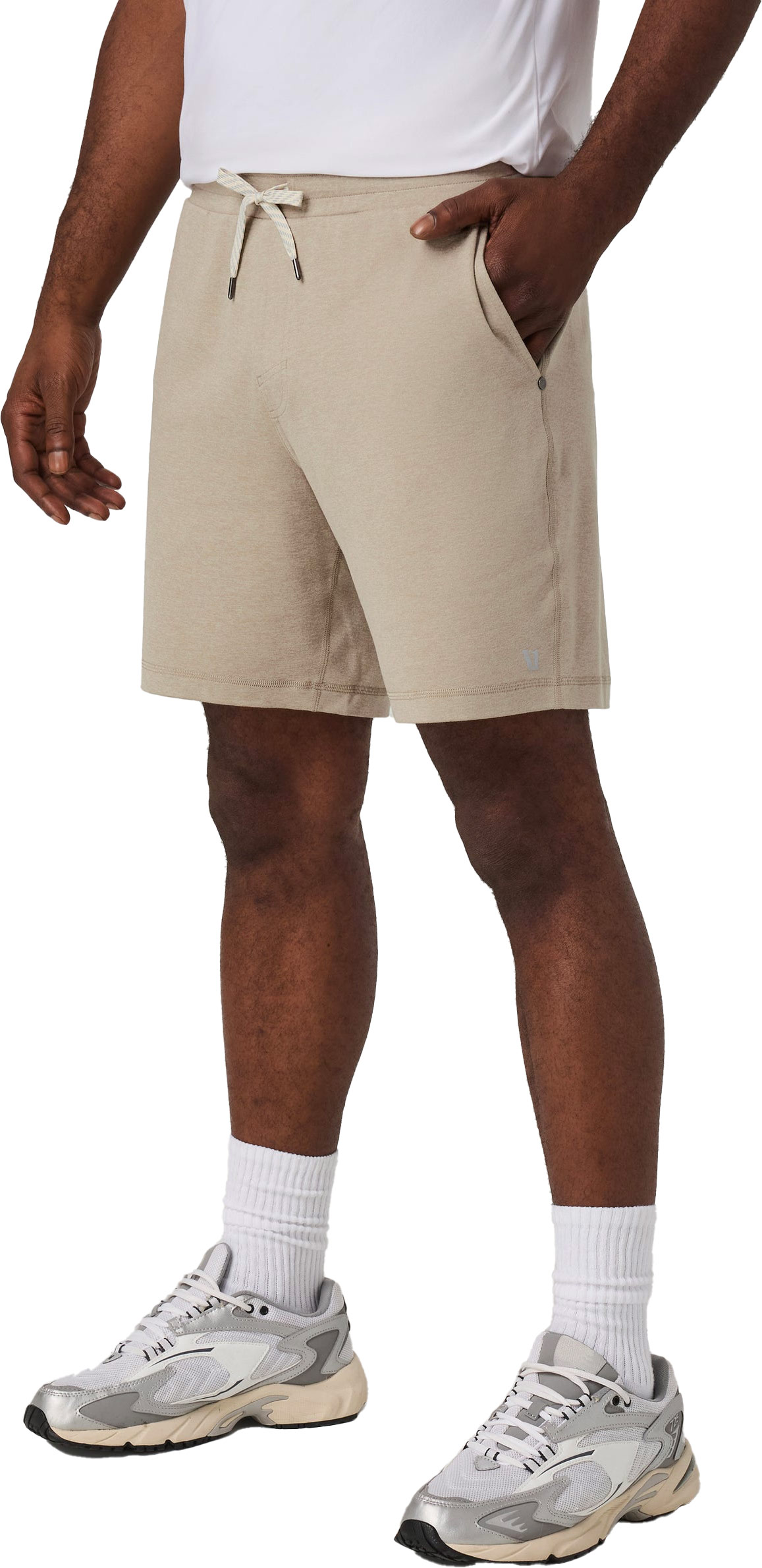 Short stretch évacuant l'humidité - Ponto Performance Short 7" M Truffle Heather - Taille L - Beige