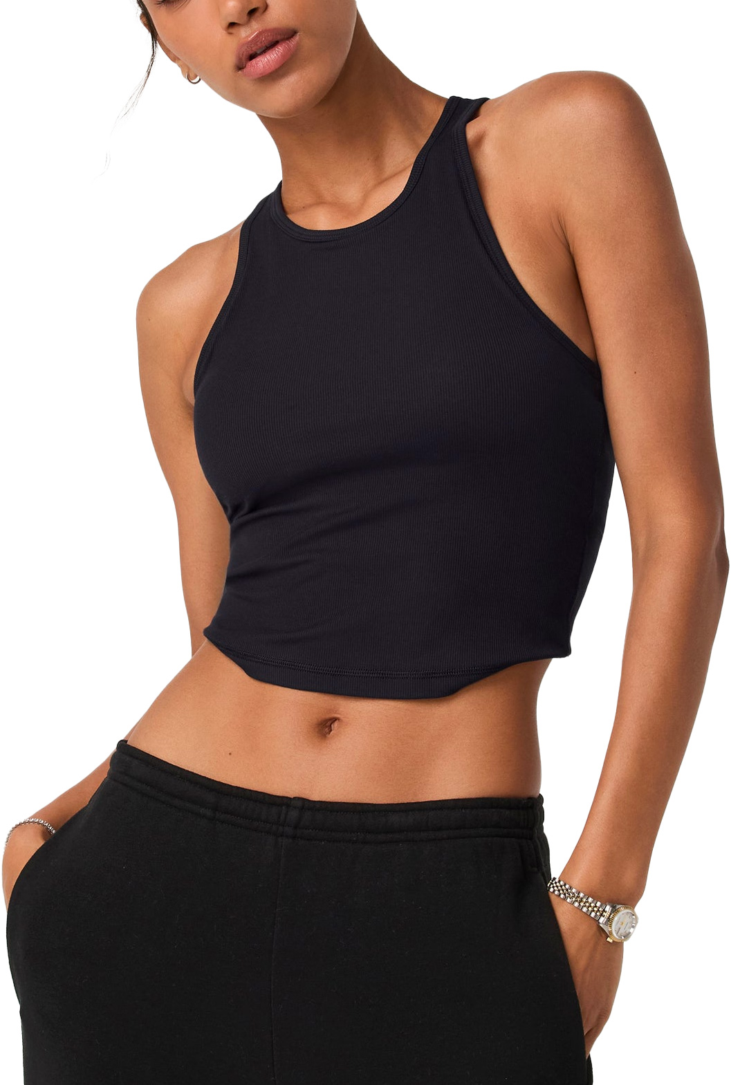 Débardeur technique avec soutien-gorge intégré et stretch 4 sens pour randonnée - Pose Plyo Tank W Black - Taille M - Noir