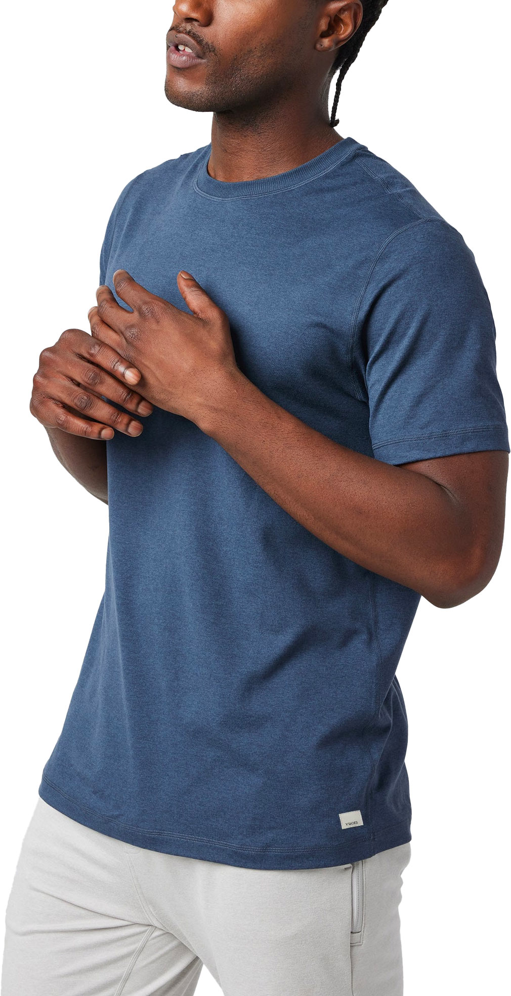 T-shirt urbain stretch et léger à manches courtes - S/S Ponto Performance Tee M Azure Heather - Taille M - Bleu