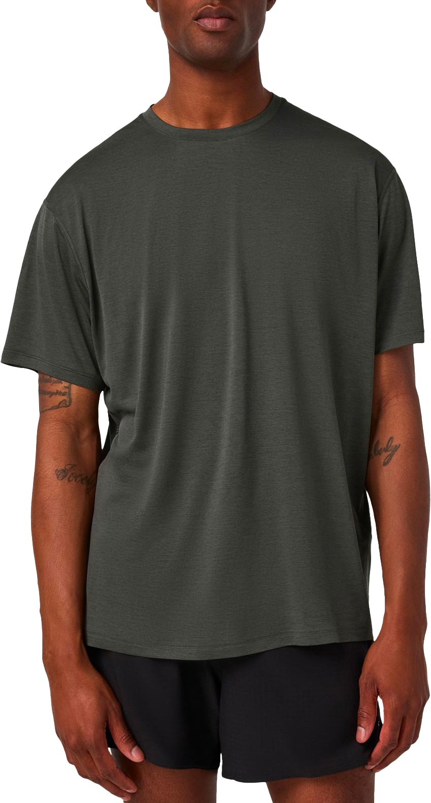 T-shirt de randonnée technique, stretch et respirant - S/S Terrain Tee M River Rock - Taille L - Vert