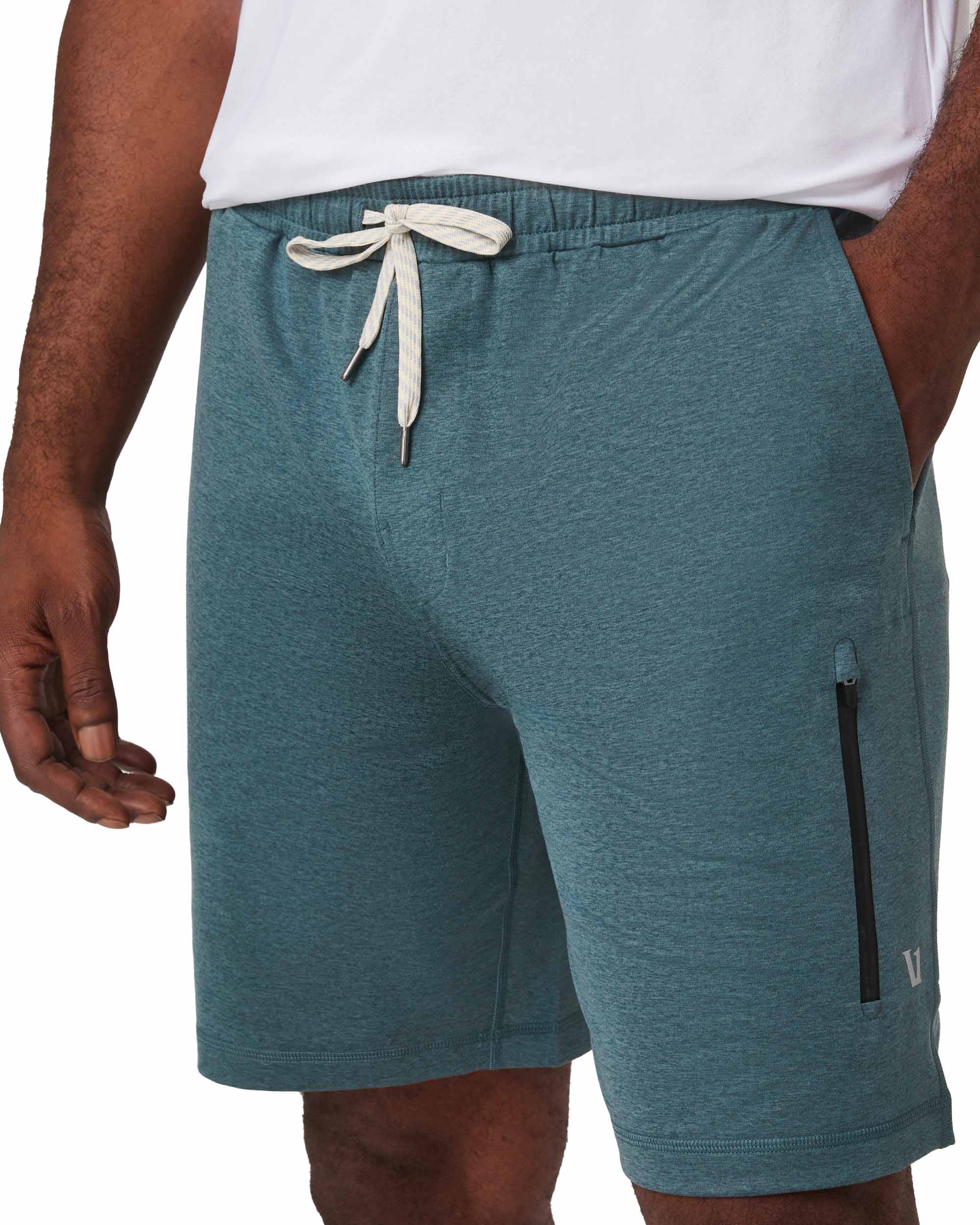 Short stretch évacuant l'humidité - Sunday Performance Short 8" M Blue Sea Heather - Taille L - Bleu