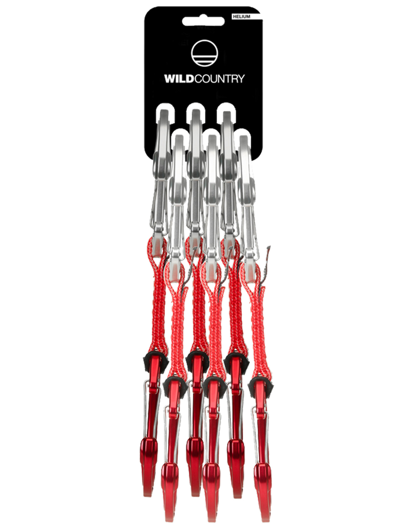 Pack de 6 dégaines d'escalade - Helium 3.0 Quickdraw 6X10Cm Red - Rouge