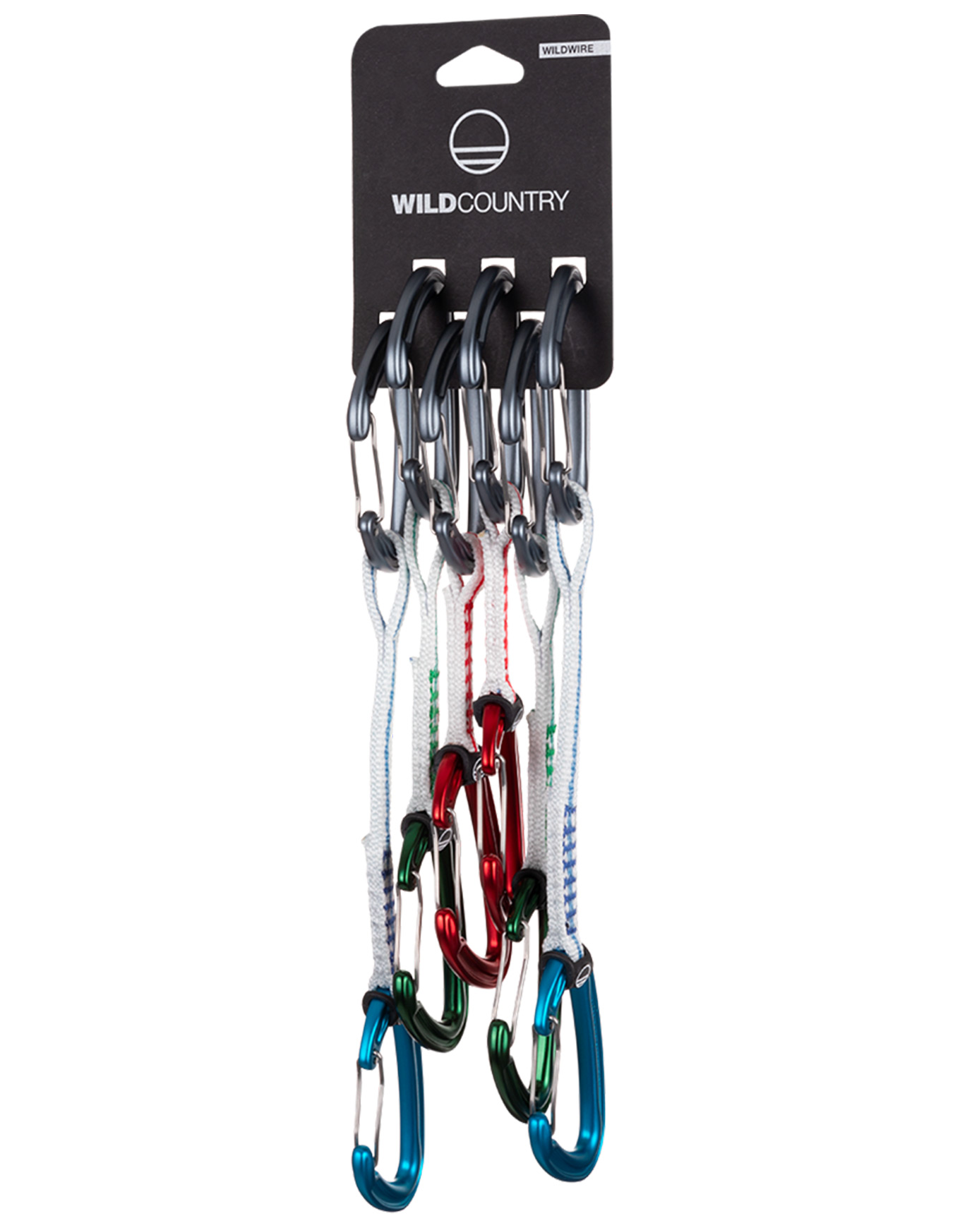 Pack de 6 dégaines d'escalade longueur 10 cm - Wildwire Quickdraw Trad 6 Pack Uni - Blanc