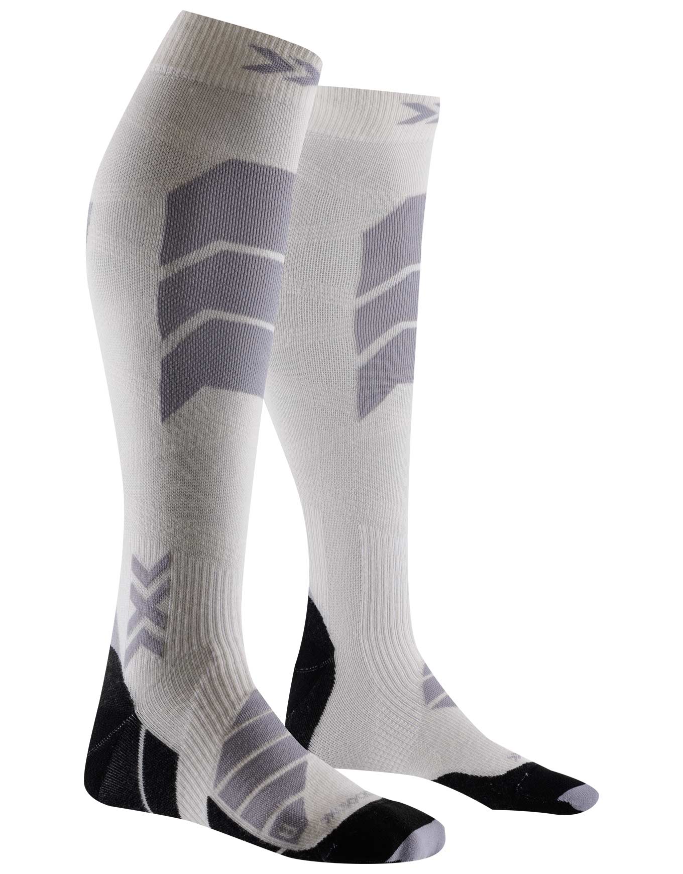 Skisocken aus Kaschmir Ski Perform Cashmere OTC White/Grey für Herren Größe 39-41 Grau