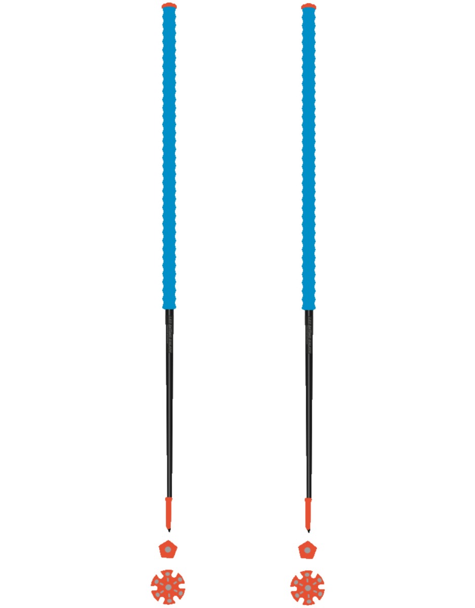 Bâtons de ski de randonnée - Azur - Taille 115 cm - Bleu