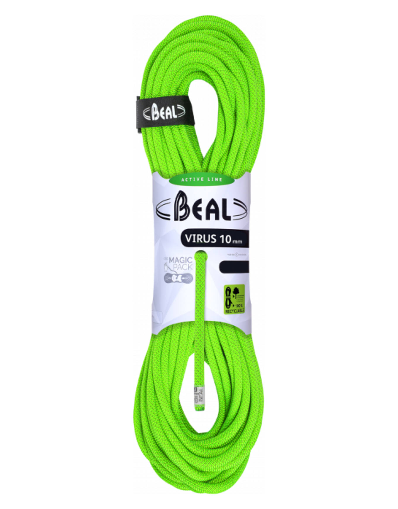 Corde d'escalade - Virus 10mm Solid Green - Taille 60 m - Vert