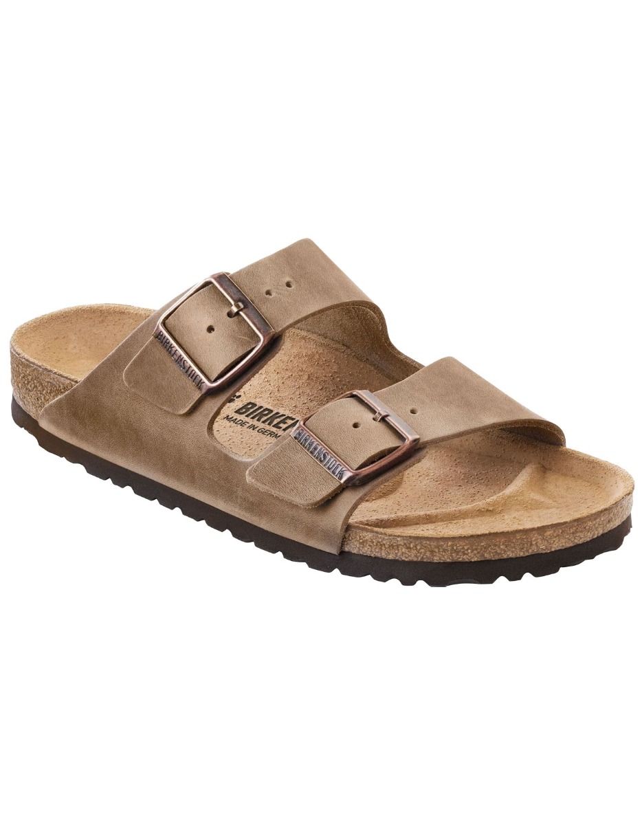Sandales en cuir - Arizona Oiled Leather Regular Tobacco Brown en Cuir - Taille 41 - Marron