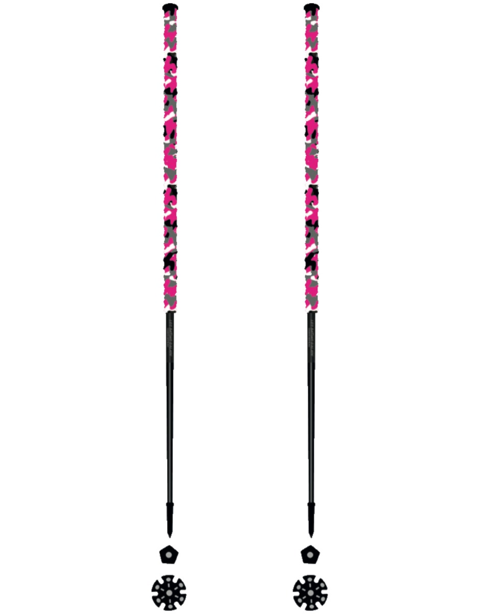 Bâtons de ski de randonnée - Camo Rose - Taille 105 cm