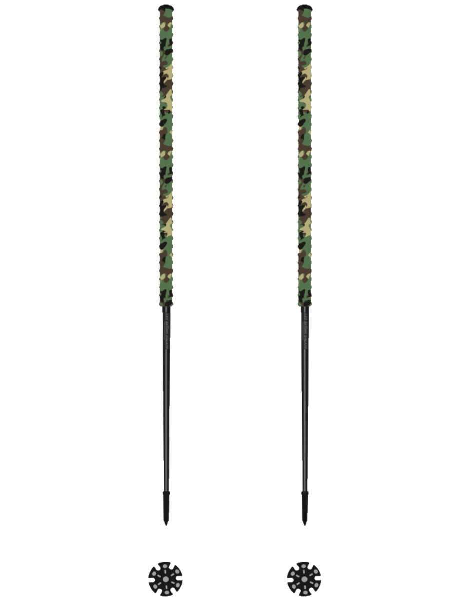 Bâtons de ski de randonnée - Camo Vert - Taille 145 cm