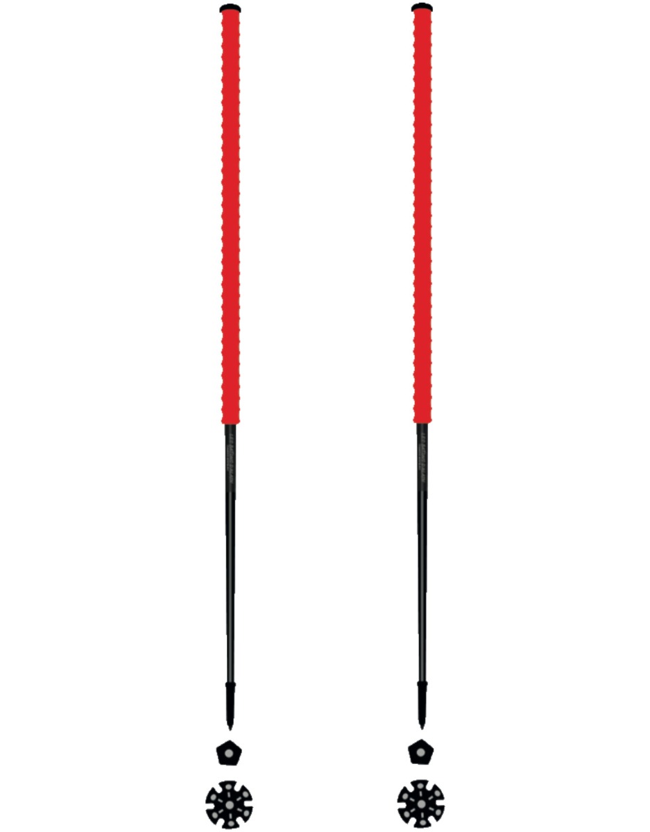 Bâtons de ski de randonnée - Cerise - Taille 135 cm - Rouge