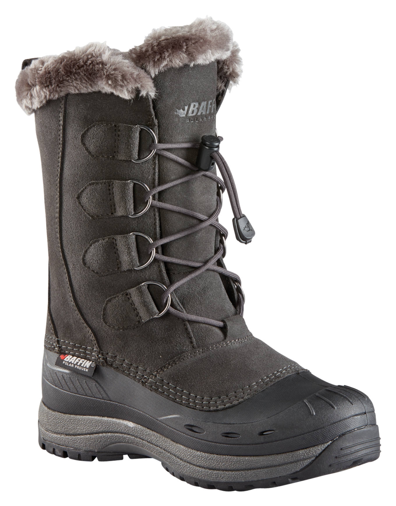 Bottes de neige chaudes et imperméables - Chloe Charcoal en Cuir - Taille 36 - Noir