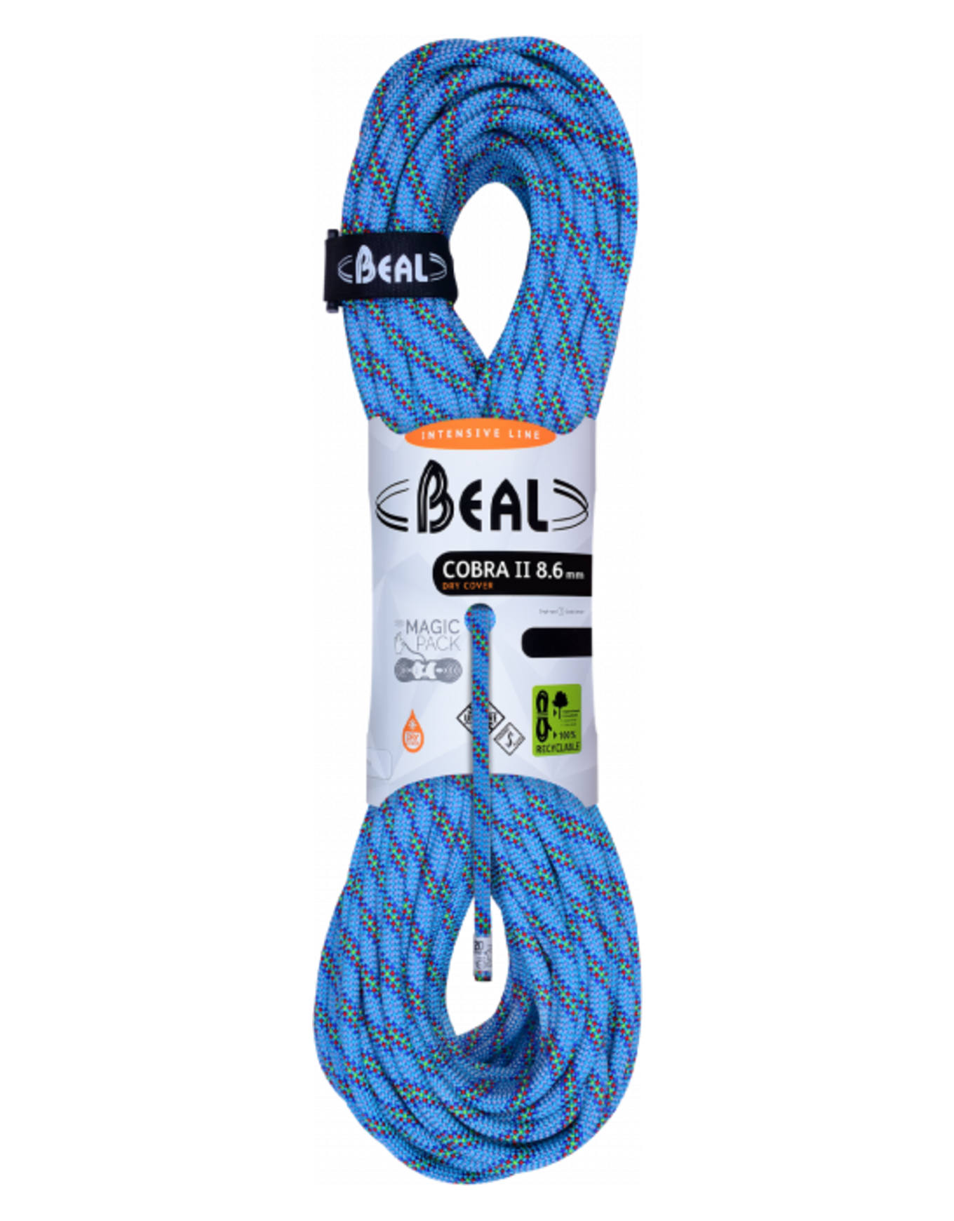 Corde à double - Cobra II 8.6 mm Dry Cover Blue - Taille 60 m - Bleu