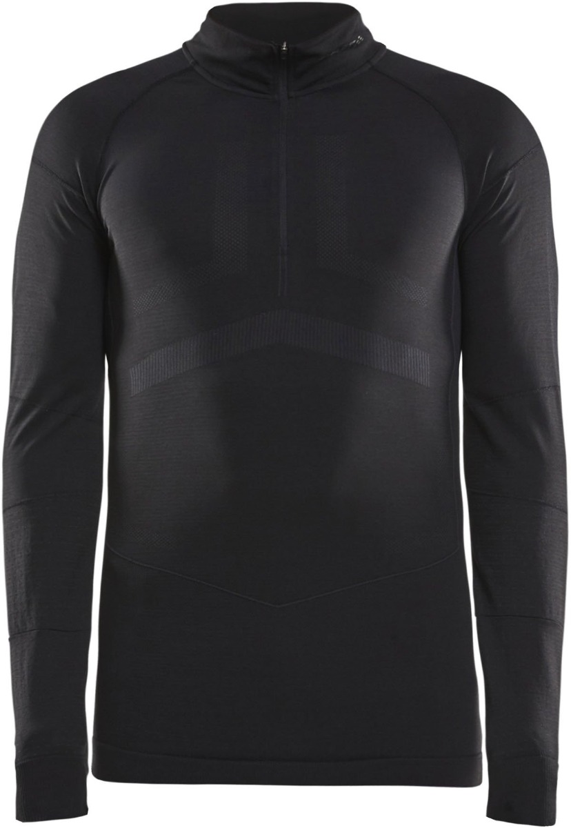Technische Unterwäsche Active Intensity Zip M Noir-Asphalt für Herren Größe S schwarz