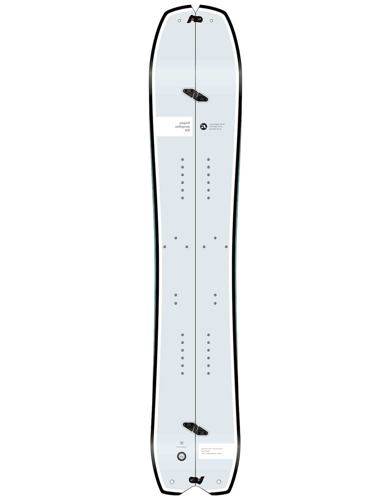 Amplid Milligram Split 2026 Tablas de splitboard : Snowleader