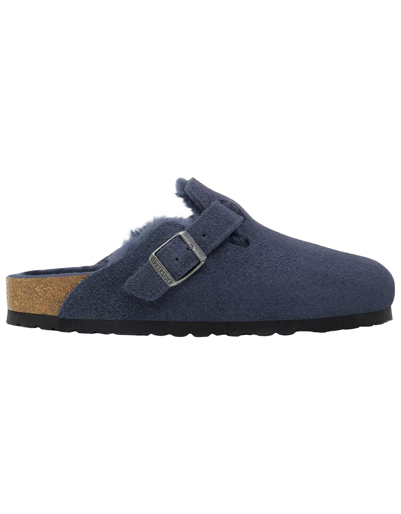 Birkenstock Boston Shearling Leather/Suede Regular New Navy