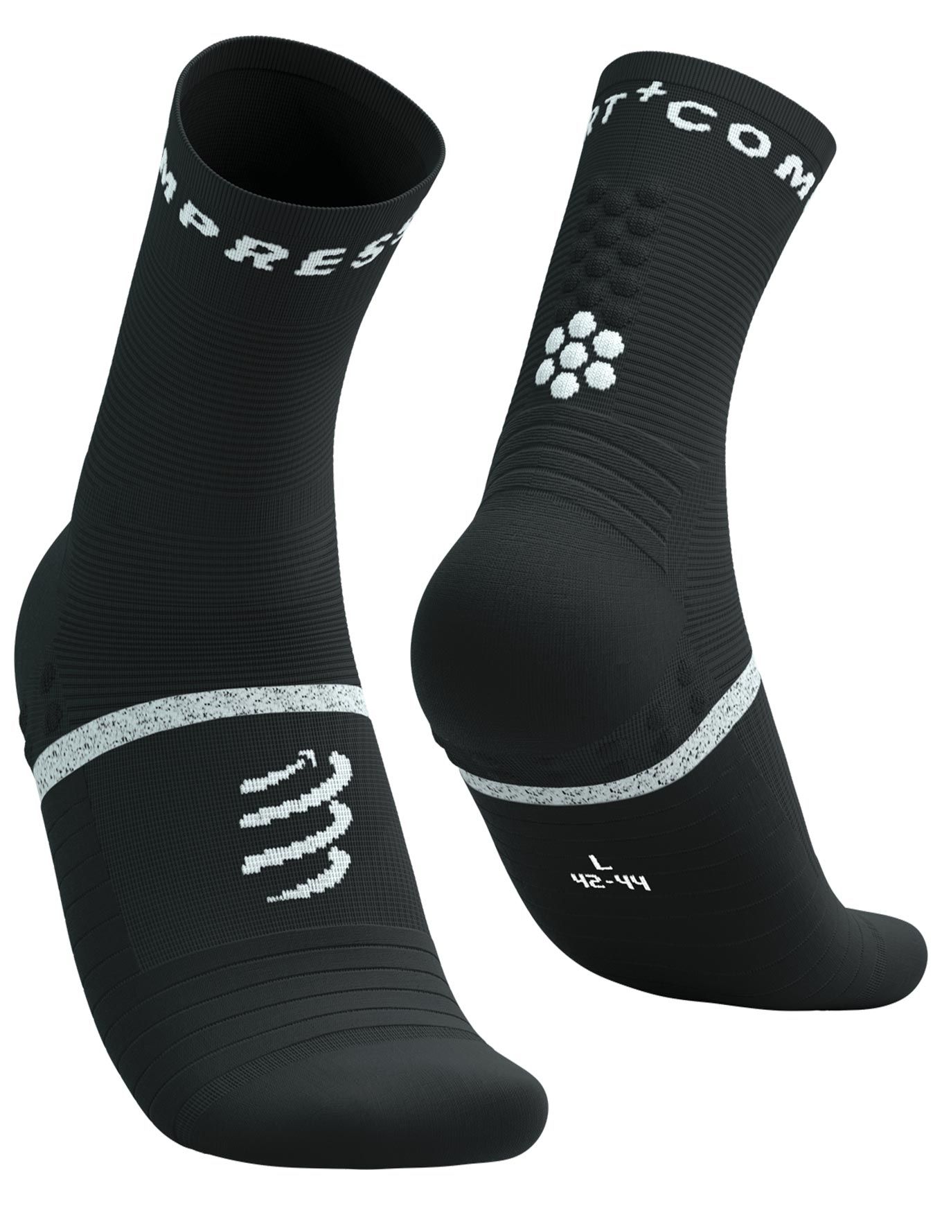 Compressport Pro Marathon Socks V2.0 Black/White Trail running socks ...