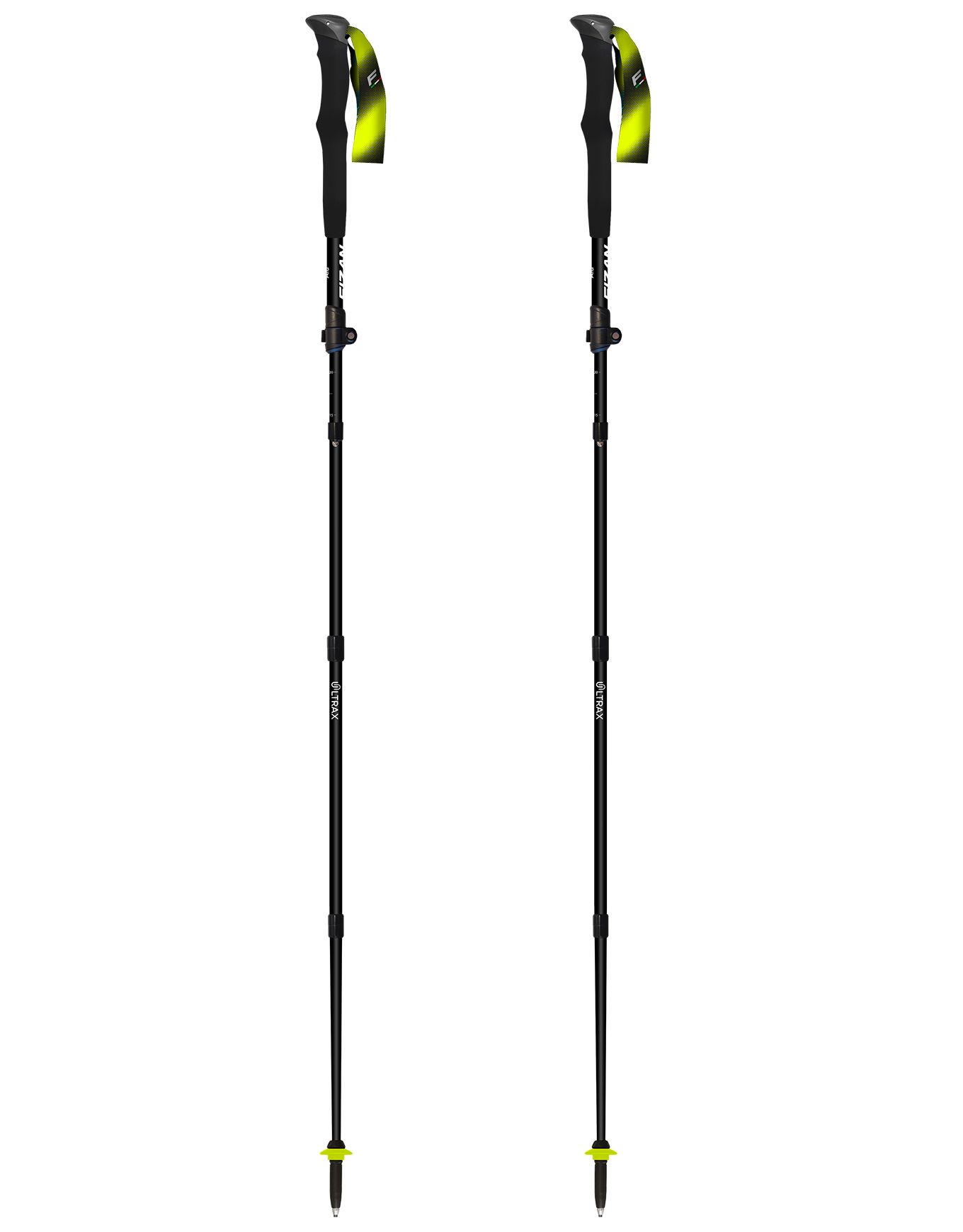 Bâtons De Randonnée Fizan Ultrax - Ultralégers En Carbone 215g Ou Alu, Pliables 37 Cm, Réglables De 112 à 135 Cm - Fabriqués En Italie