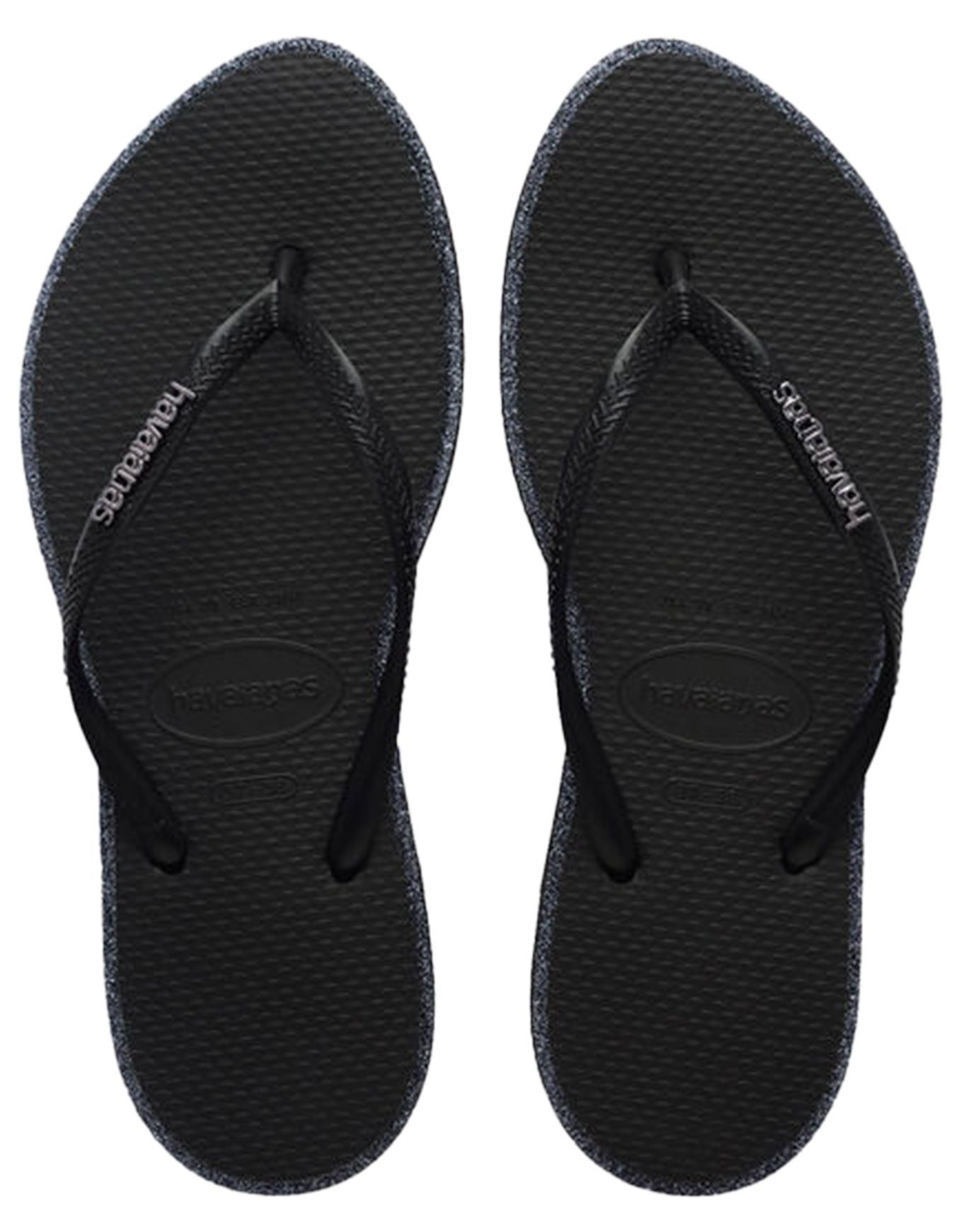 Slim Point Set Havaianas Slim Point Glitter Black/Black Women's sandals and flipflops ...