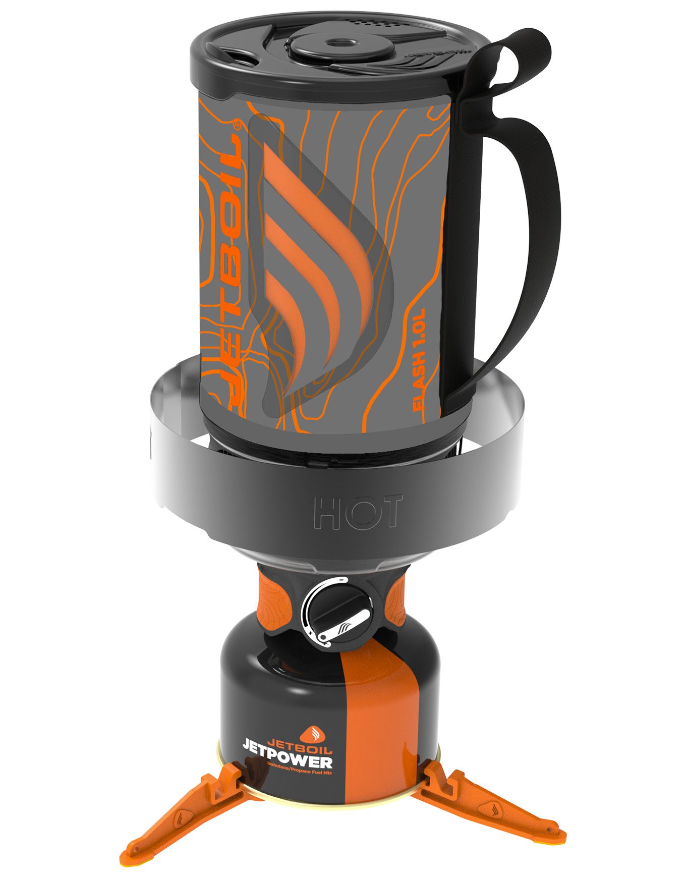 Jetboil Flash 1L Ocean Topo (+ Windguard Kit) Stoves : Snowleader