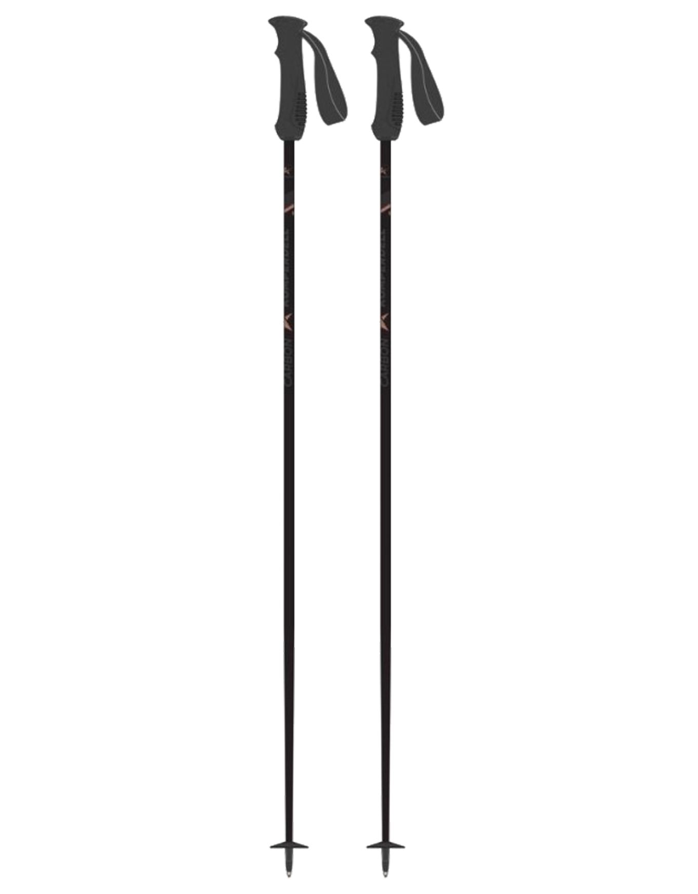 Komperdell Bâtons De Ski Carbone Noir - Ultra Légers Et Robustes Avec Poignée Duplo Confortable
