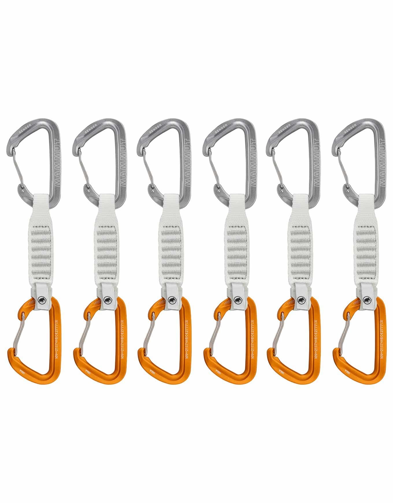Mammut Workhorse Keylock 12 cm 6-pack Quickdraws Straight Gate/Bent