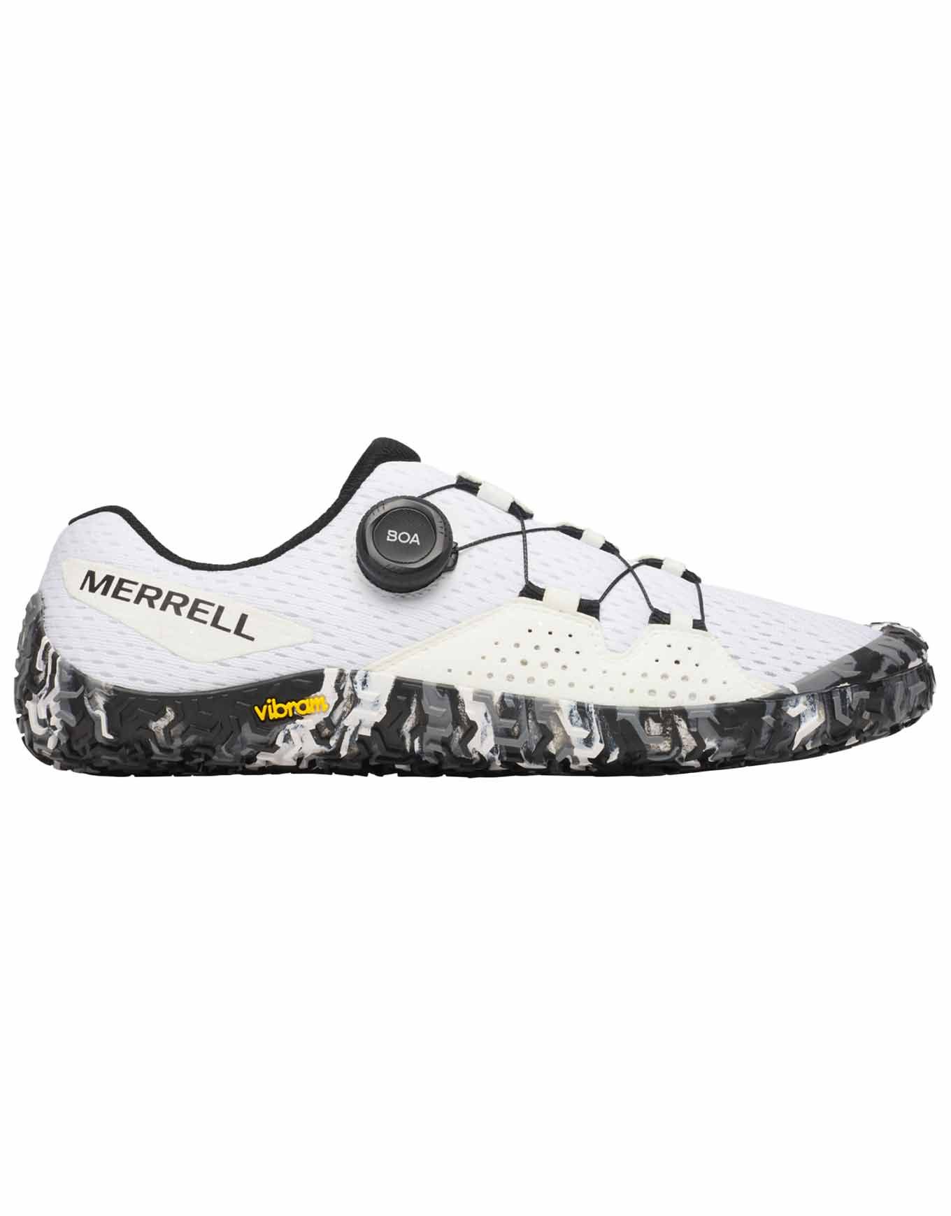 Merrell Vapor Glove 6 Boa White/Black Men's Trail Running Shoes
