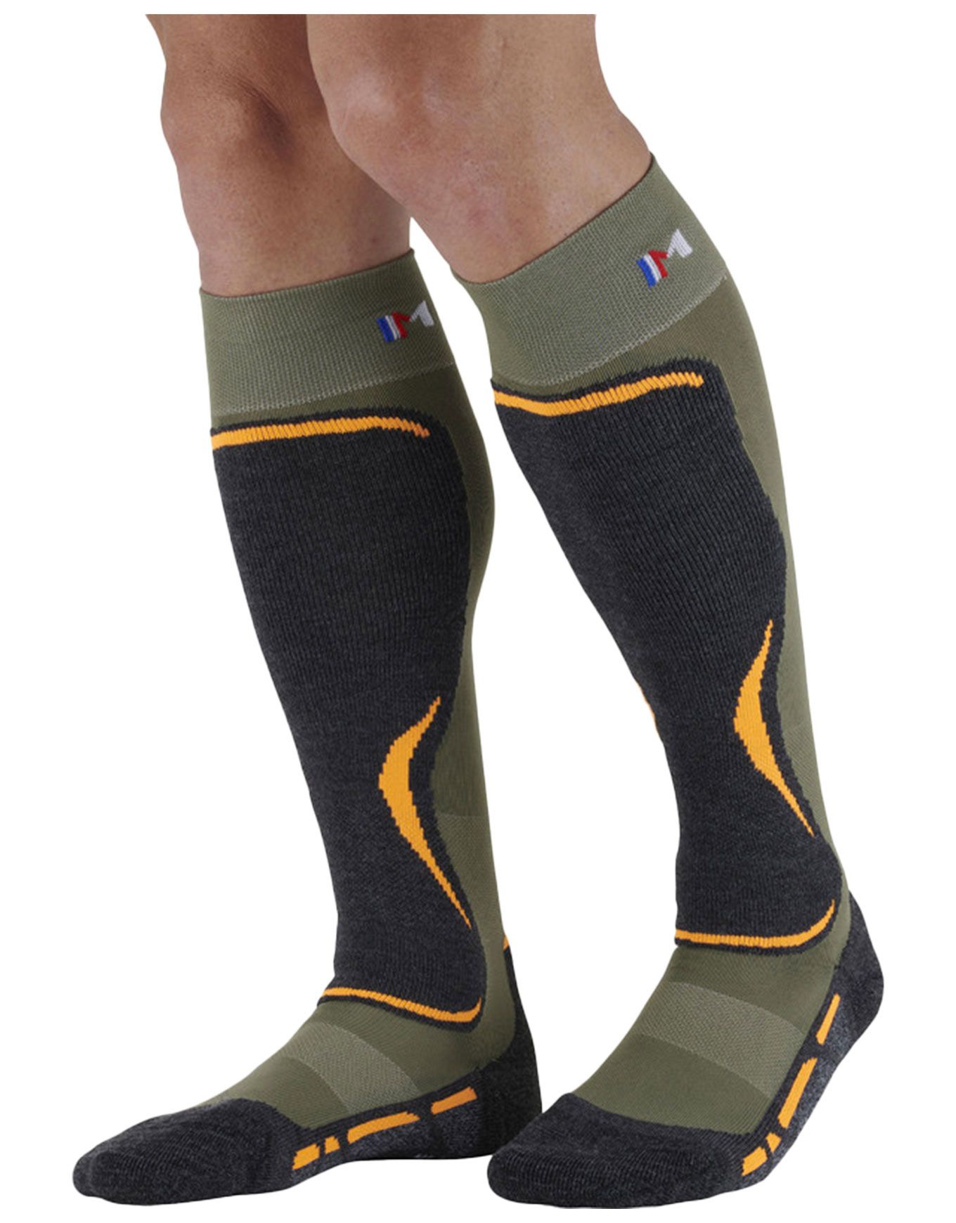 Bseical Lot De 2 Chaussette Ski Femme, Chaussette Ski Femme Enfant 35-39, Chaussettes De Ski Haute Performance Pour Femme, Pour Les Sports D'Hiver, Ski, Snowboard, Alpinisme, RandonnéE (A