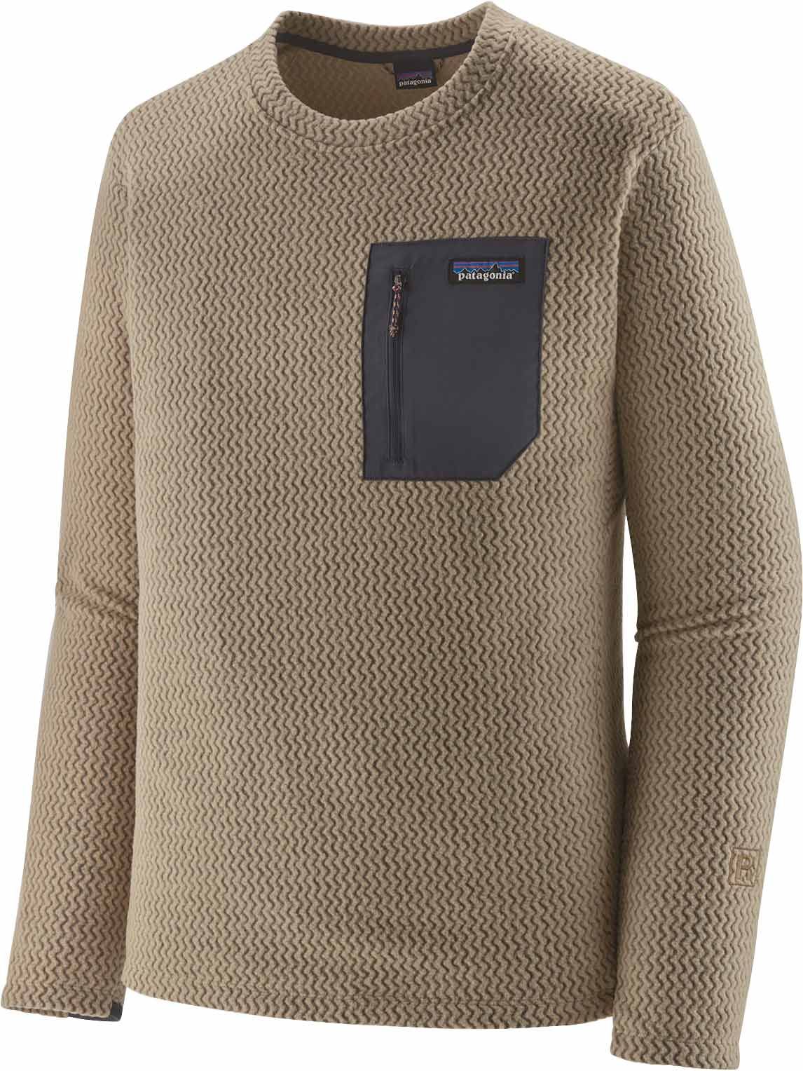 Patagonia M's R1 Air Crew Oar Tan Walking fleeces : Snowleader