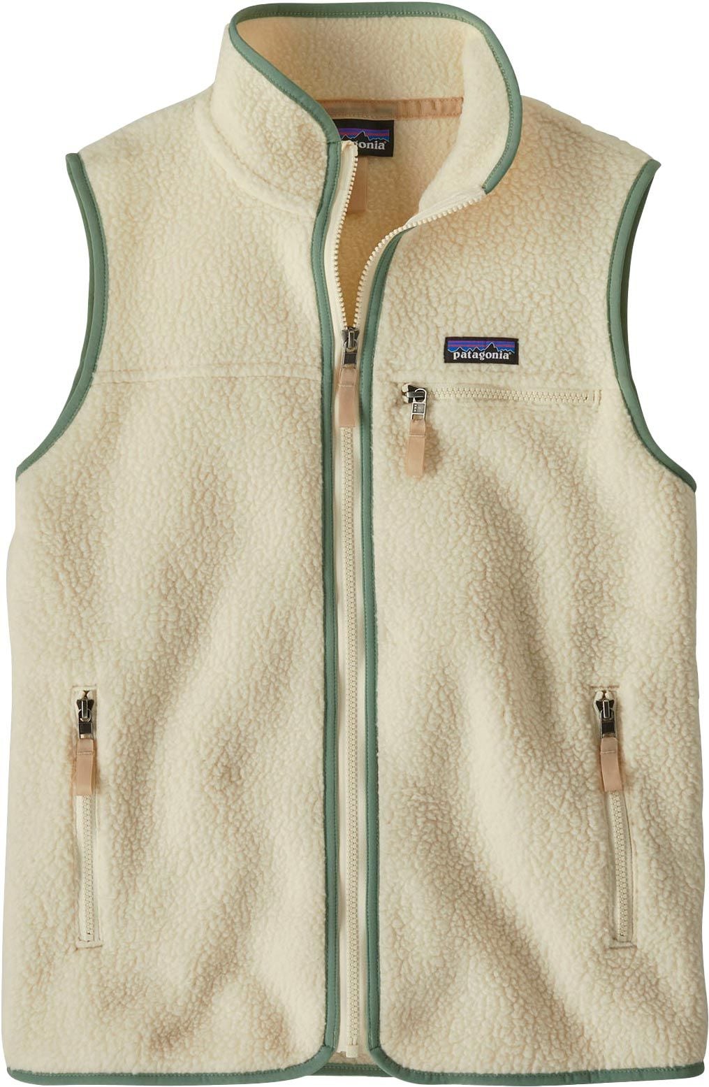 Patagonia W's Retro Pile Vest Natural w/Ellwood Green Women's