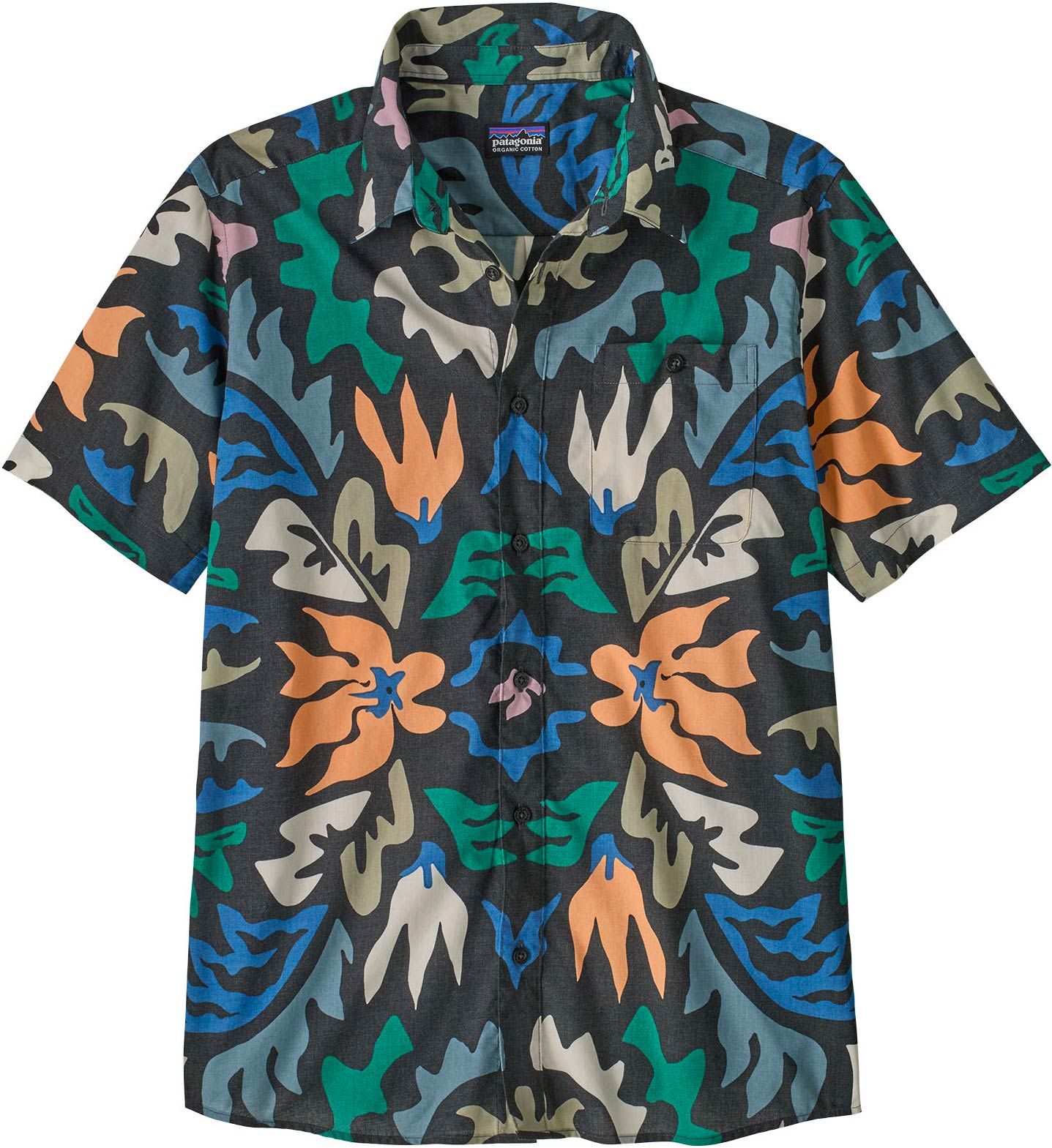Patagonia M's Go To Shirt Kaleido Black Shirts : Snowleader