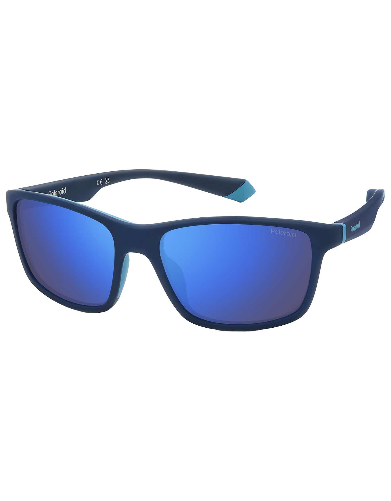 Lunettes De Soleil Polaroid PLD 2121 / S - Monture Noire Mat, Verres Bleus UV400 - Homme - Neuf Avec Étiquettes