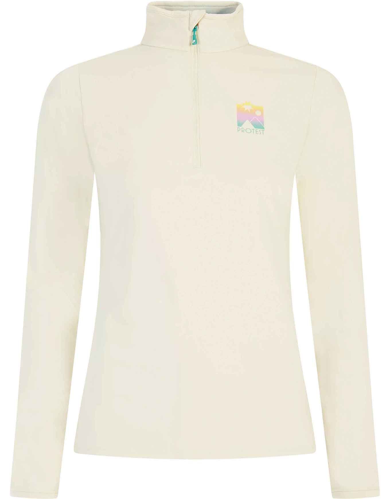 Protest Protection Kit Protest Prtgentle 1/4 Zip Active Top Kit Offwhite Women's fleeces ...