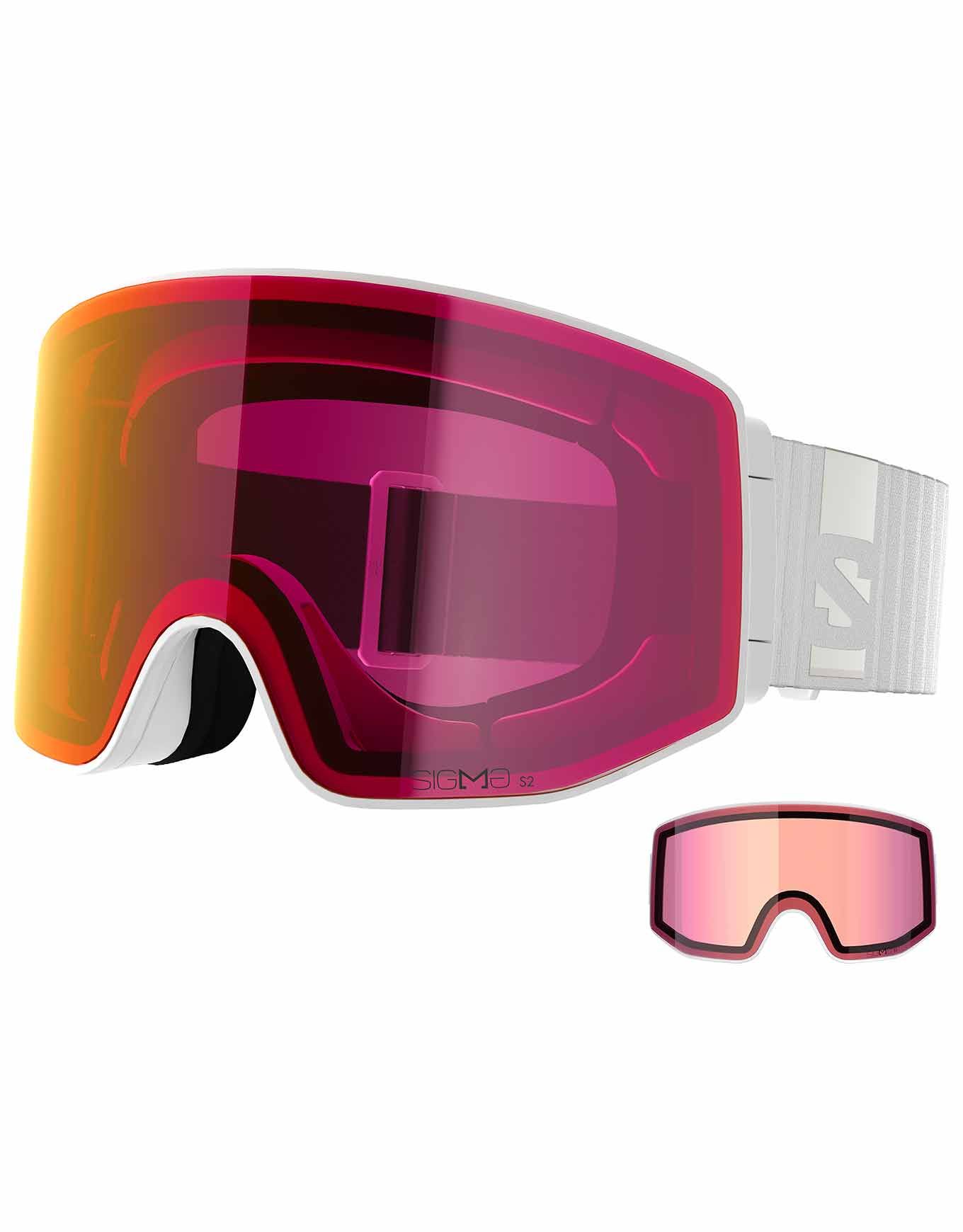 Salomon Sentry Prime Sigma White Ski goggles : Snowleader