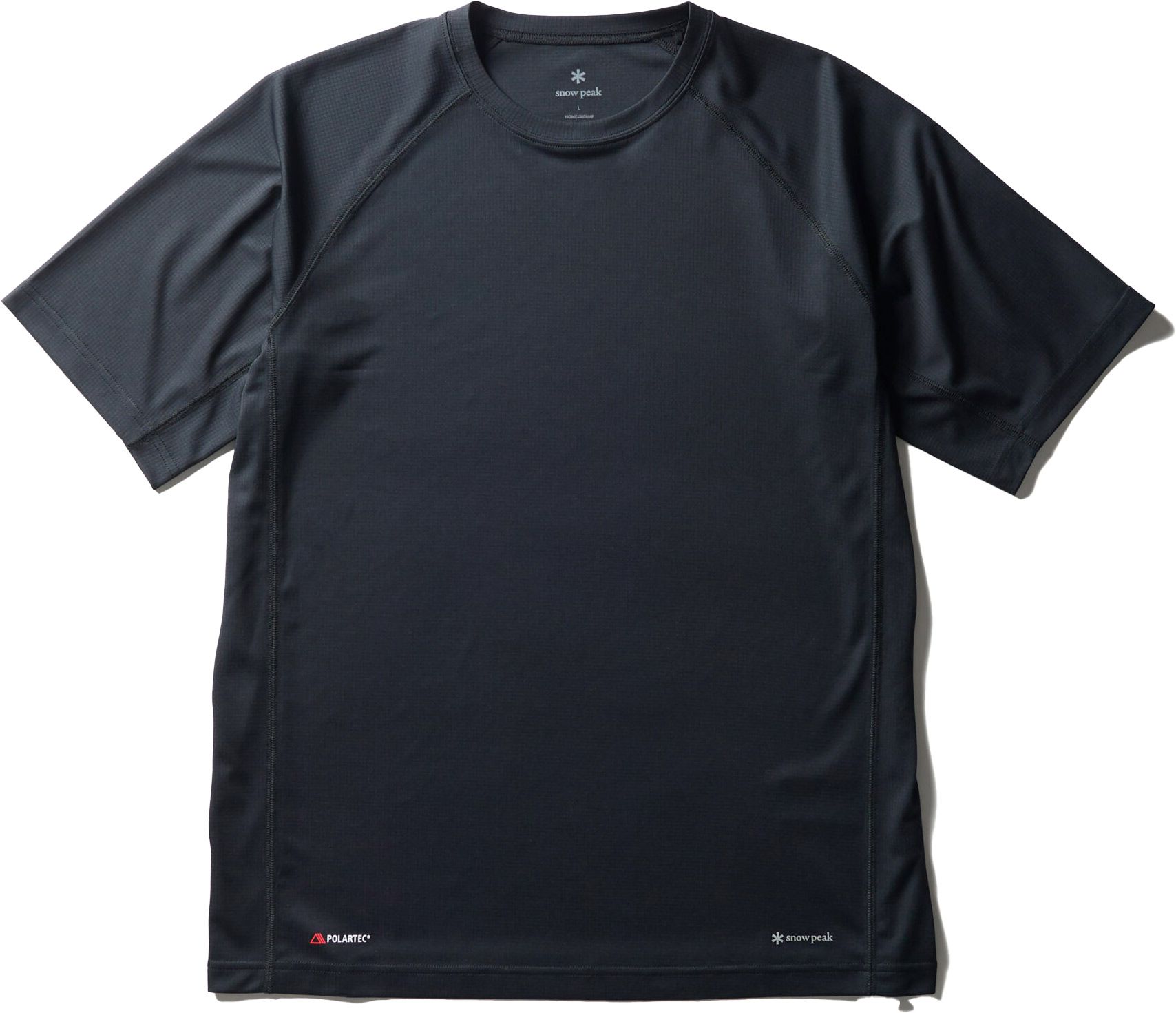 Snow Peak Polartec Power Dry T-Shirt Black T-shirts randonnée