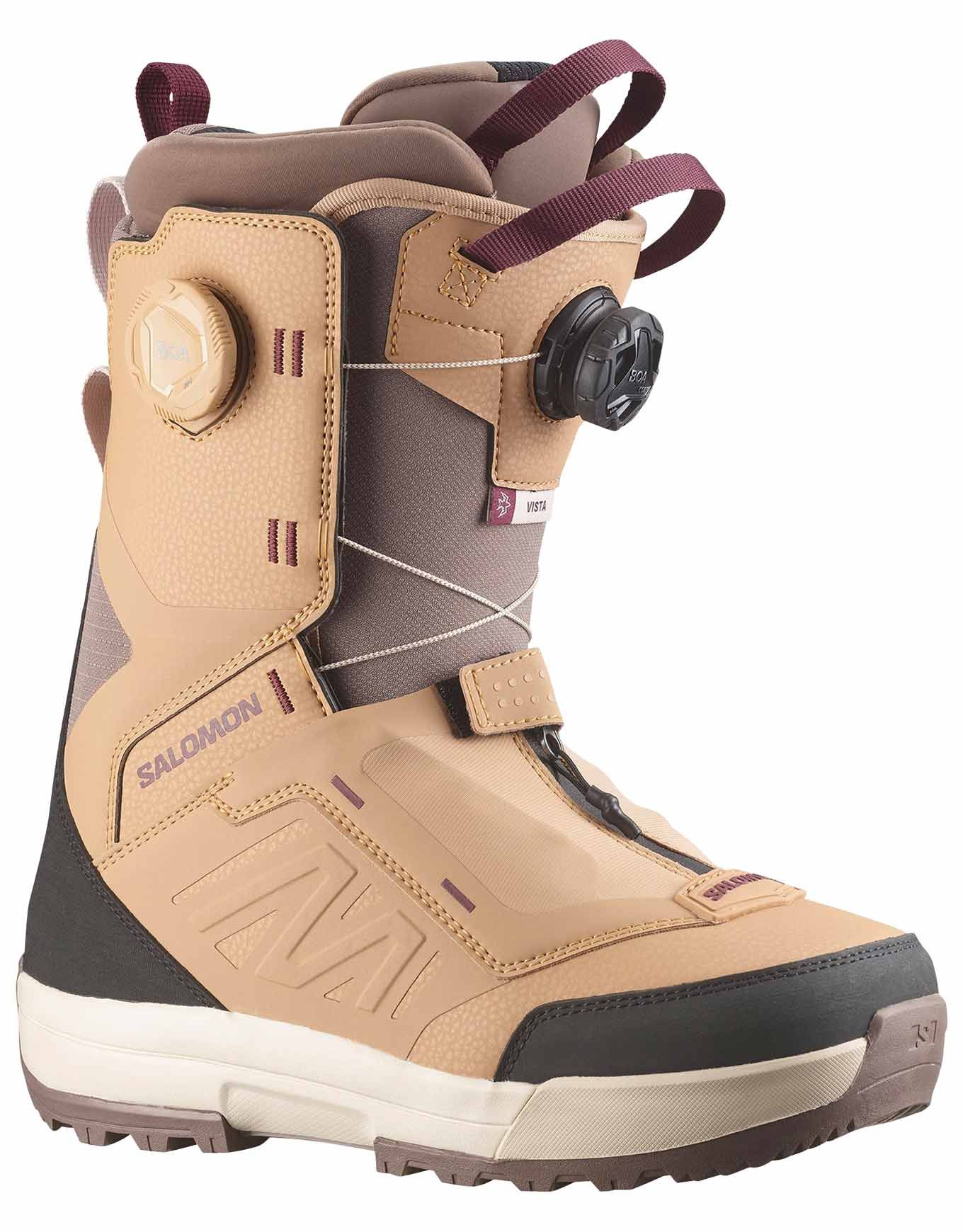 新品 25-26 SALOMON  BOOTS VISTA DUAL BOA TAN/DEEP TAUPE/TAWNY PORT 24cm   M111 サロモン Salomon Snowboard Vista Dual Boa Tan/Deep Taupe/Port Boots