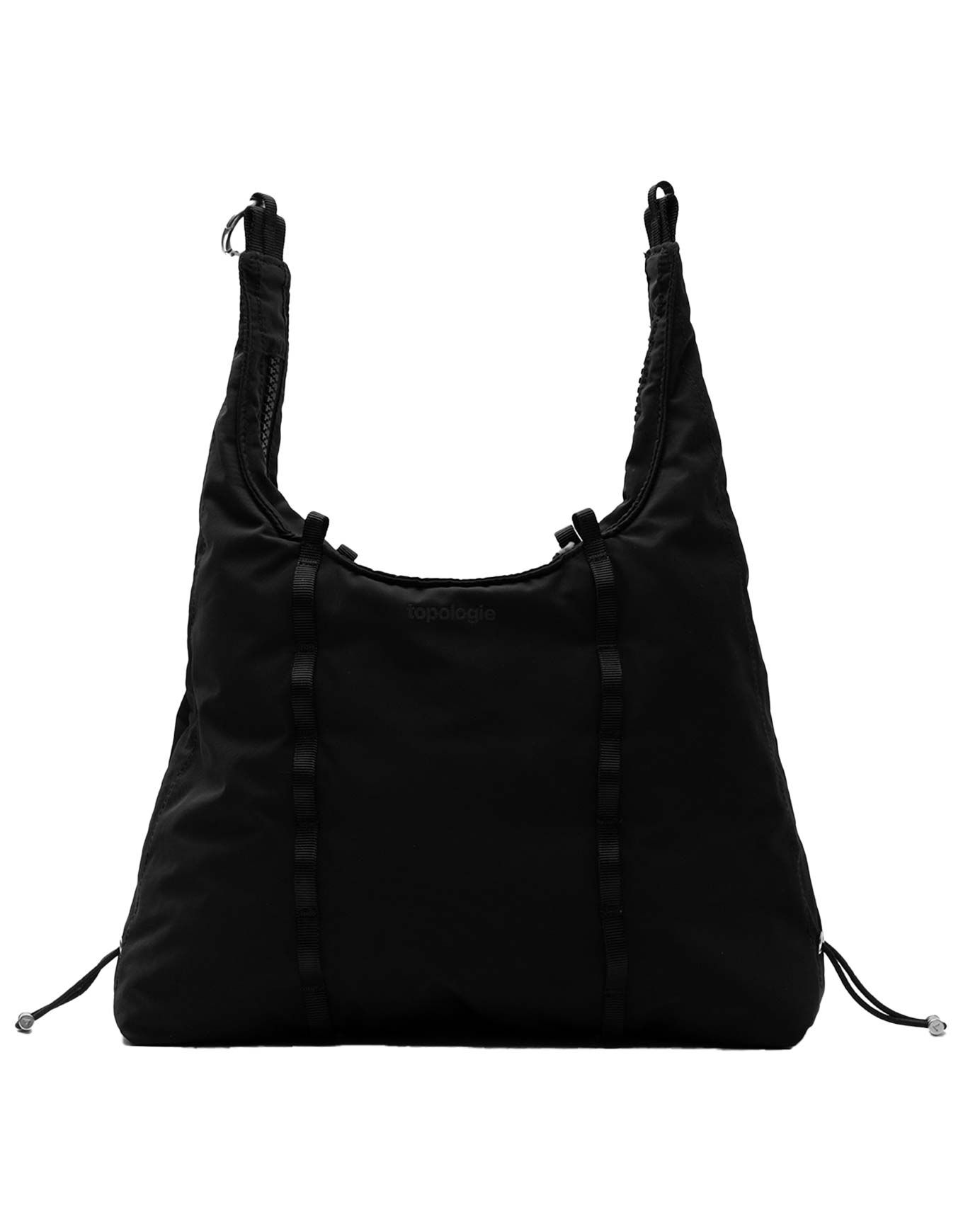 Topologie Bags Cloud Hobo Small Black Tech Sateen Shoulder Bags