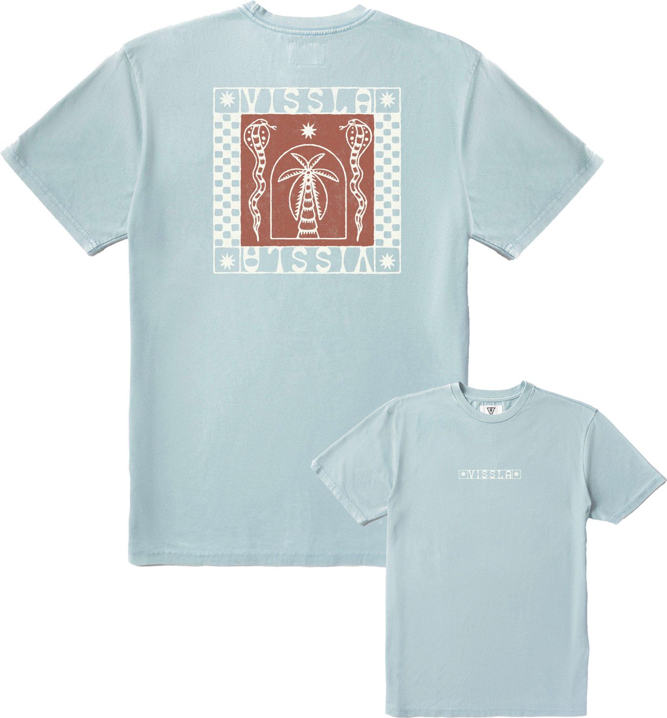 Vissla Serpents Cosmic Wash SS Tee Coastal Blue T-shirts : Snowleader